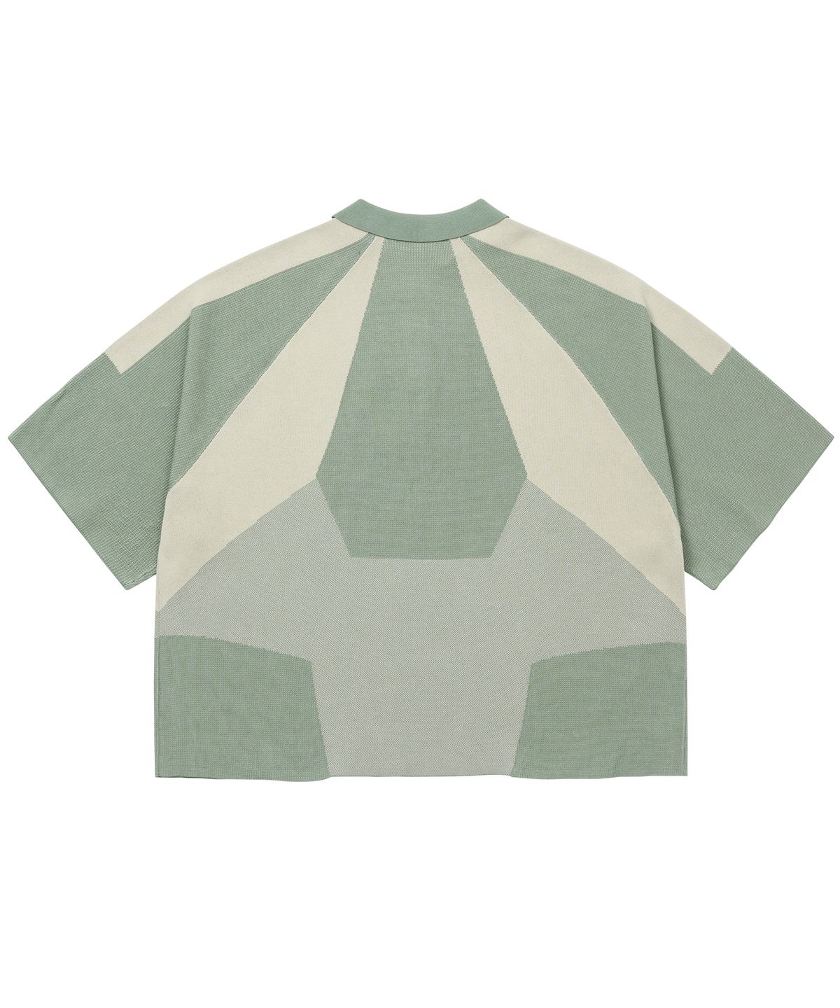 아조바이아조(AJOBYAJO) Paneled Two-Tone Polo Shirt [MINT]