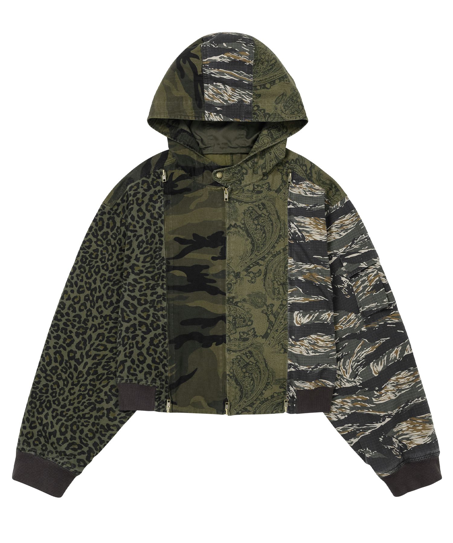 MUSINSA公式 | AJOBYAJO Camouflage Zip-Up Hooded Jacket [KHAKI]