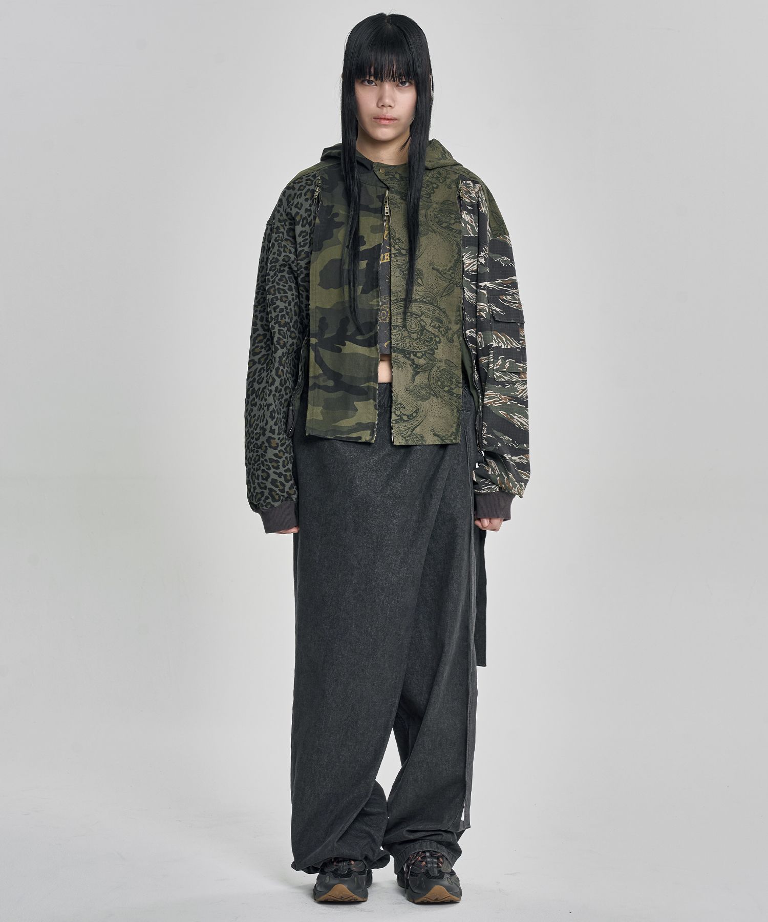 MUSINSA公式 | AJOBYAJO Camouflage Zip-Up Hooded Jacket [KHAKI]