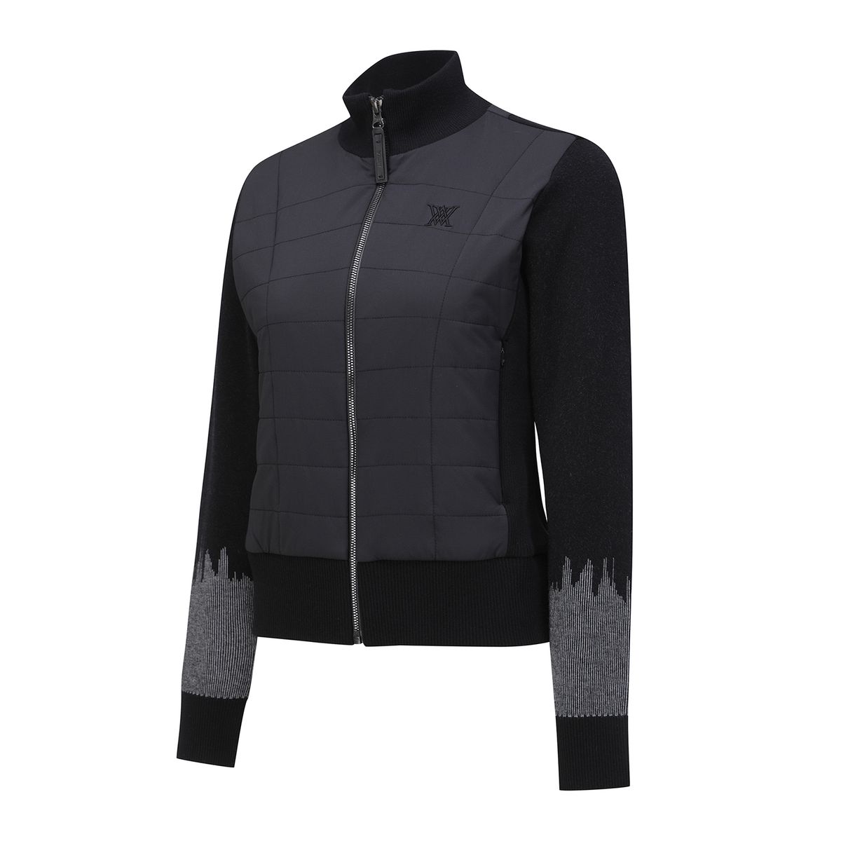 어뉴골프(ANEW GOLF) WOMEN SP HYBRID KNIT CARDIGAN_BK