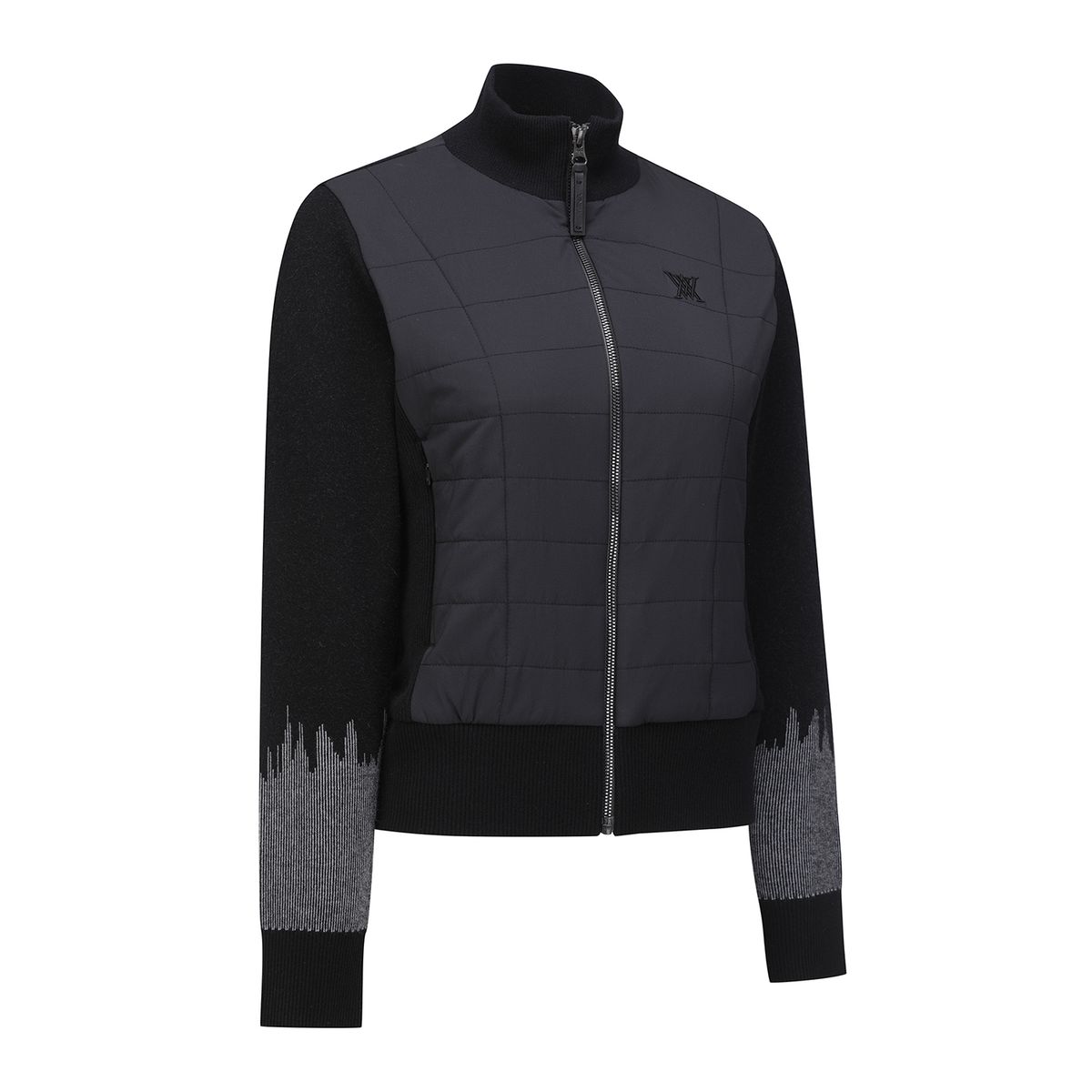 어뉴골프(ANEW GOLF) WOMEN SP HYBRID KNIT CARDIGAN_BK