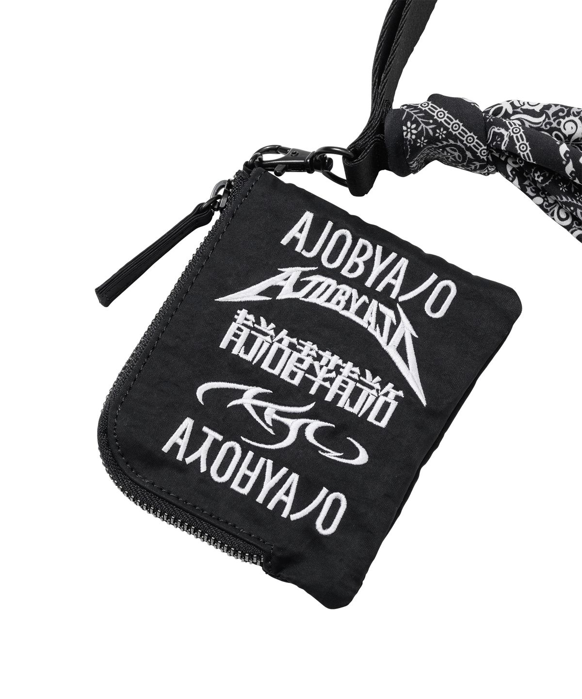 아조바이아조(AJOBYAJO) Five AJO Nylon Neck Wallet [BLACK]