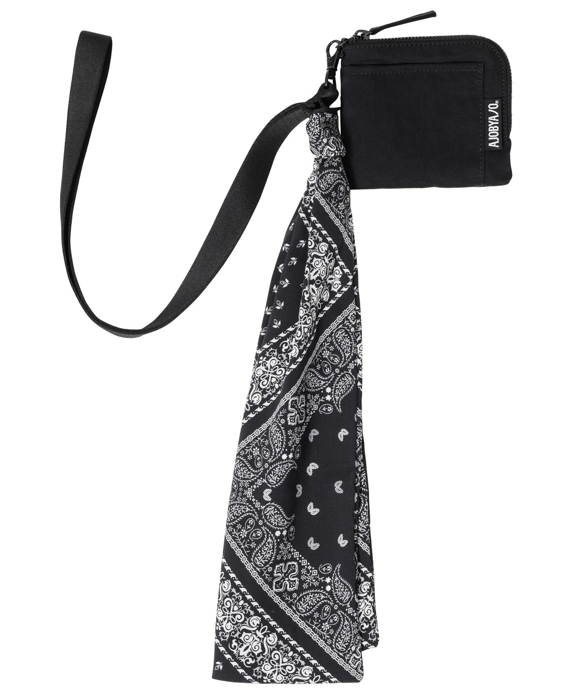아조바이아조(AJOBYAJO) Five AJO Nylon Neck Wallet [BLACK]