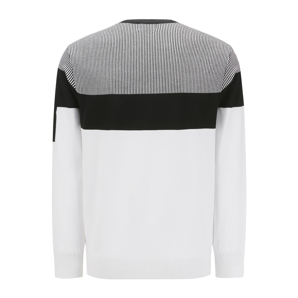어뉴골프(ANEW GOLF) MEN SP STRIPE BLOCK SWEATER_WH