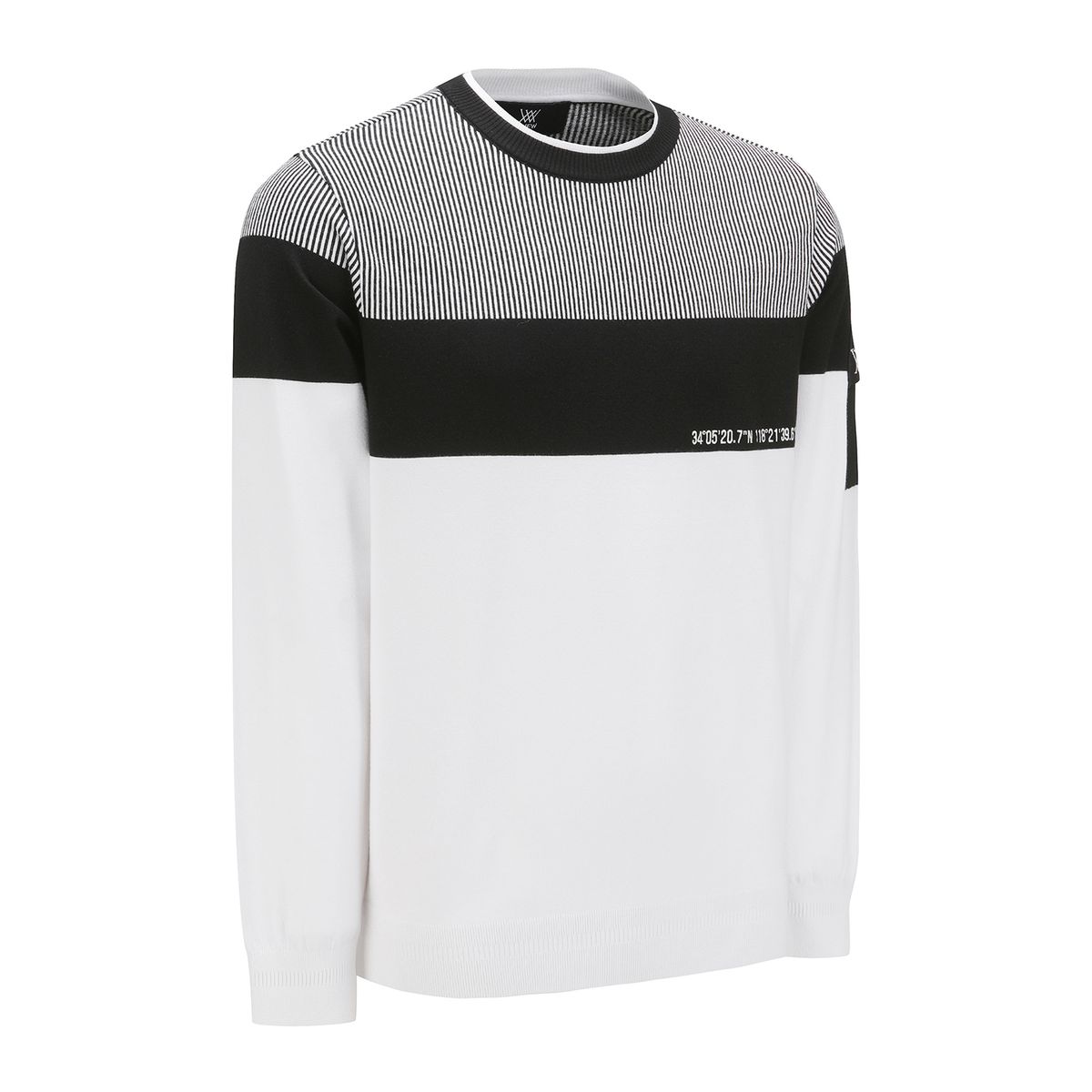 어뉴골프(ANEW GOLF) MEN SP STRIPE BLOCK SWEATER_WH