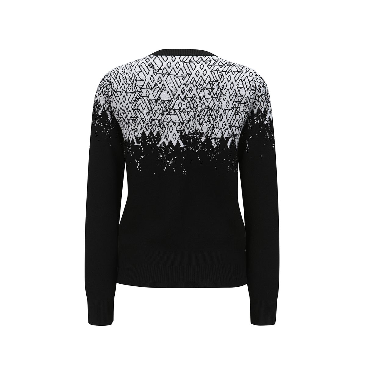 어뉴골프(ANEW GOLF) WOMEN SP GRADATION PATTERN SWEATER_BK