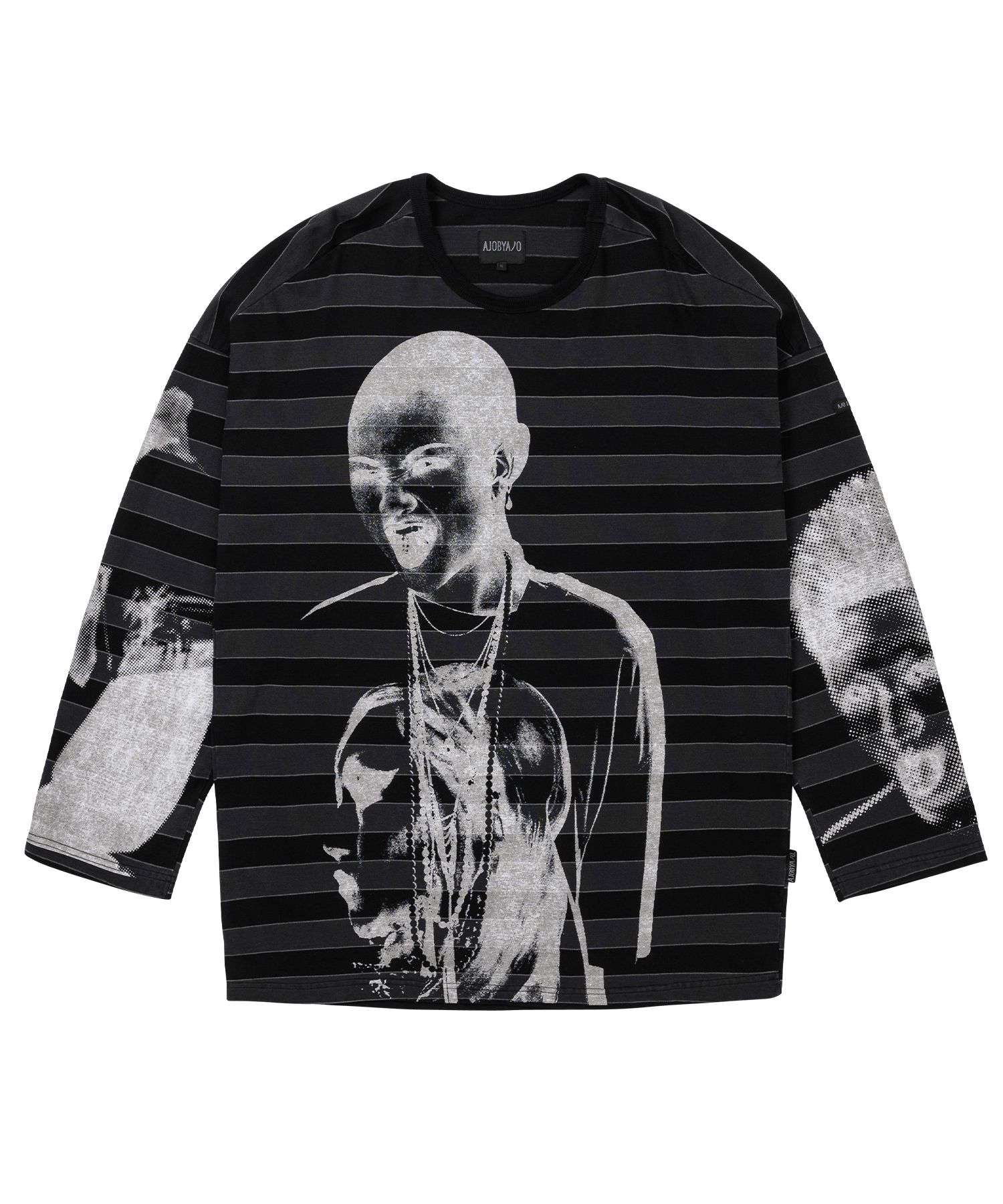 MUSINSA | AJOBYAJO Geumone Washed Stripe Long Sleeves T
