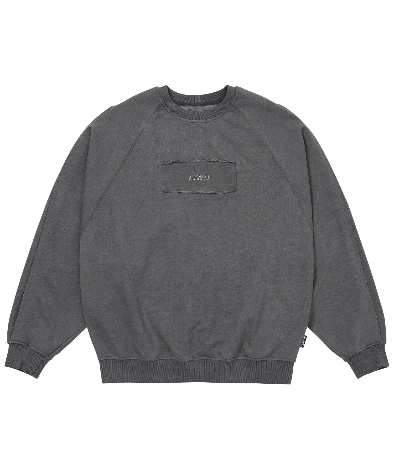 【AJO AJOBYAJO】25SS★ Raw Edge Batwing Sweatshirt MUSINSA | AJOBYAJO Raw Edge Batwing Sweatshirt [CHARCOAL]