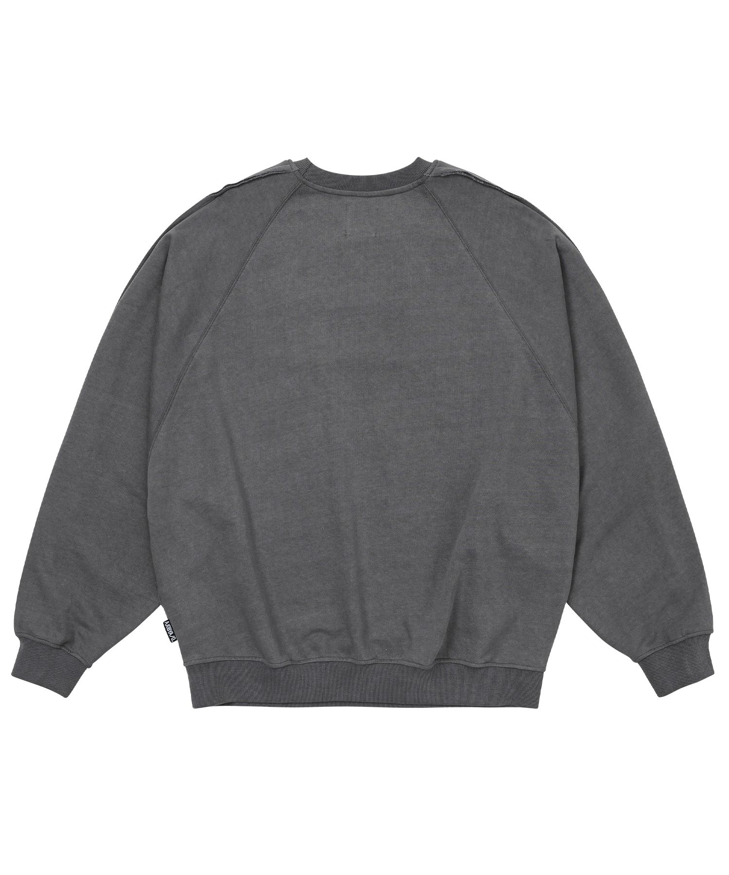 【AJO AJOBYAJO】25SS★ Raw Edge Batwing Sweatshirt MUSINSA | AJOBYAJO Raw Edge Batwing Sweatshirt [CHARCOAL]