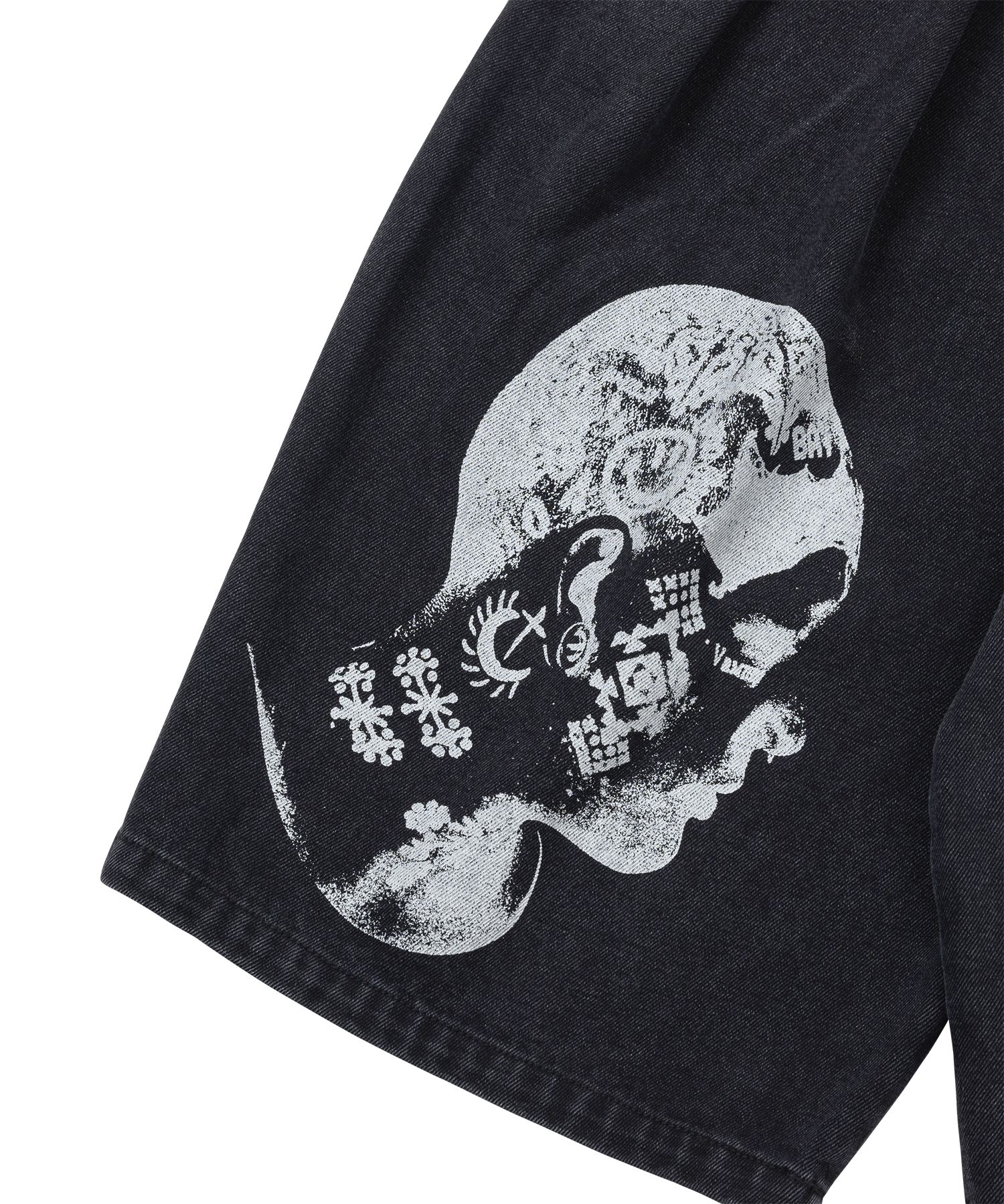 MUSINSA | AJOBYAJO DHM MUIL Washed Denim Bermuda Shorts [BLACK]