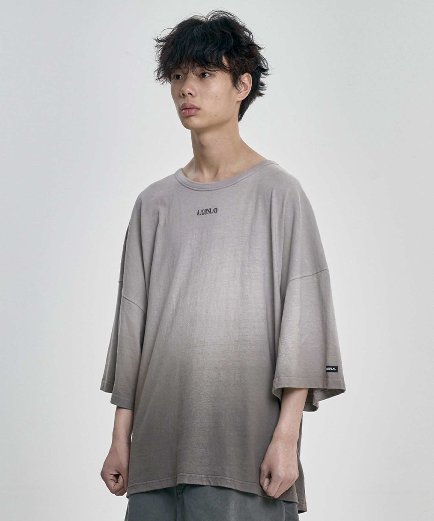 【AJO AJOBYAJO】25SS★ Gradation Washed T-Shirt MUSINSA | AJOBYAJO Gradation Washed T-Shirt [CHARCOAL]