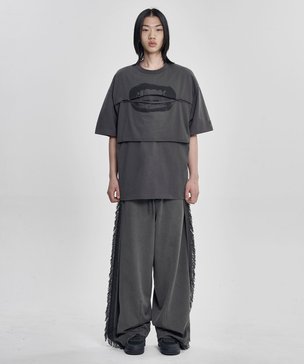 아조바이아조(AJOBYAJO) S=D Layered T-Shirt [CHARCOAL]