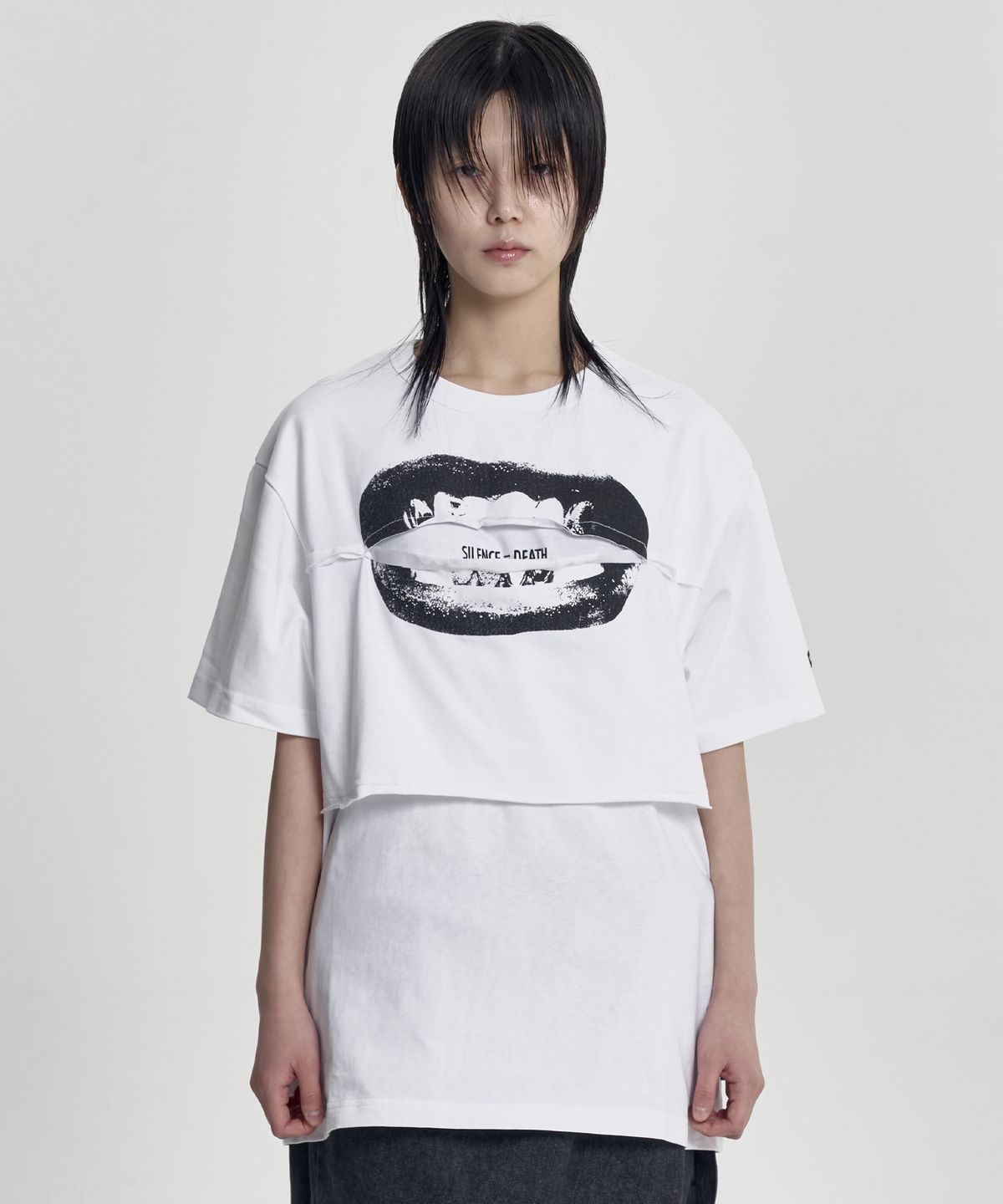 아조바이아조(AJOBYAJO) S=D Layered T-Shirt [WHITE]