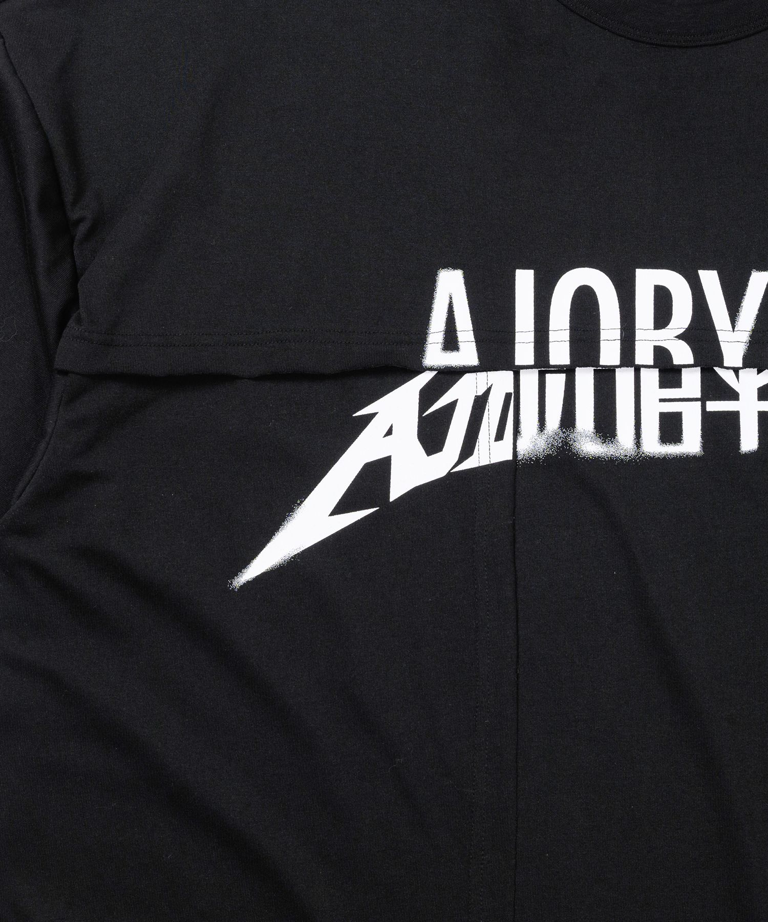 【AJO AJOBYAJO】25SS★ Tri Logo Mixed T-Shirt AJO AJOBYAJO】25SS☆ Tri Logo Mixed T-Shirt
