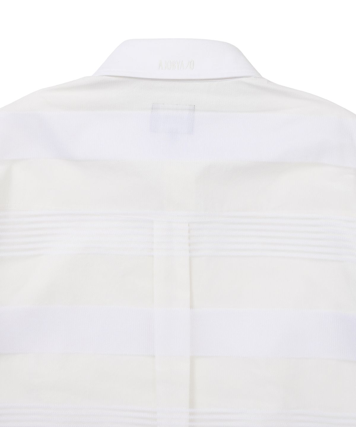 아조바이아조(AJOBYAJO) Stripe Mesh Layered Polo Shirt [WHITE]