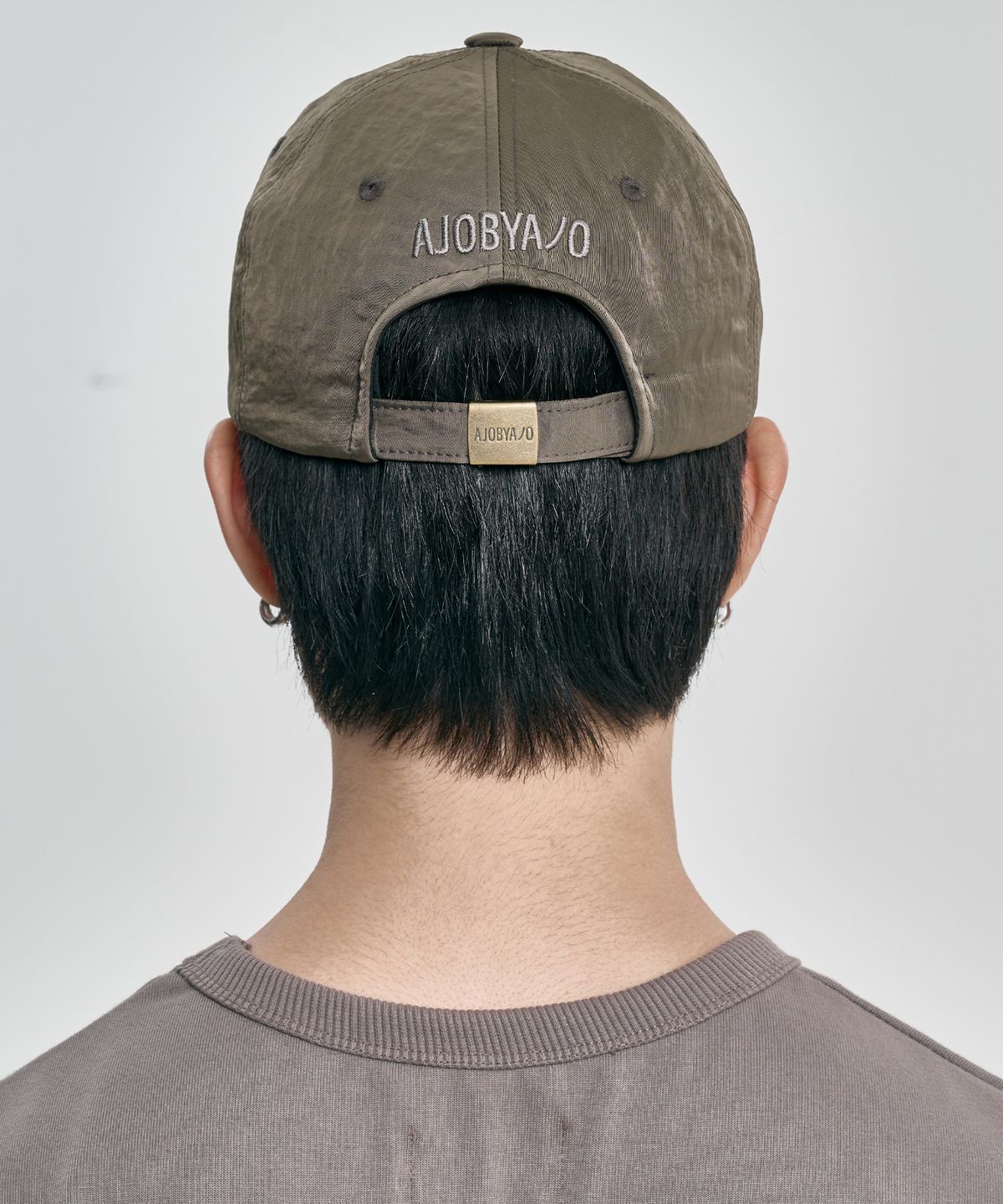 아조바이아조(AJOBYAJO) Cross Symbol Nylon Cap [BROWN]