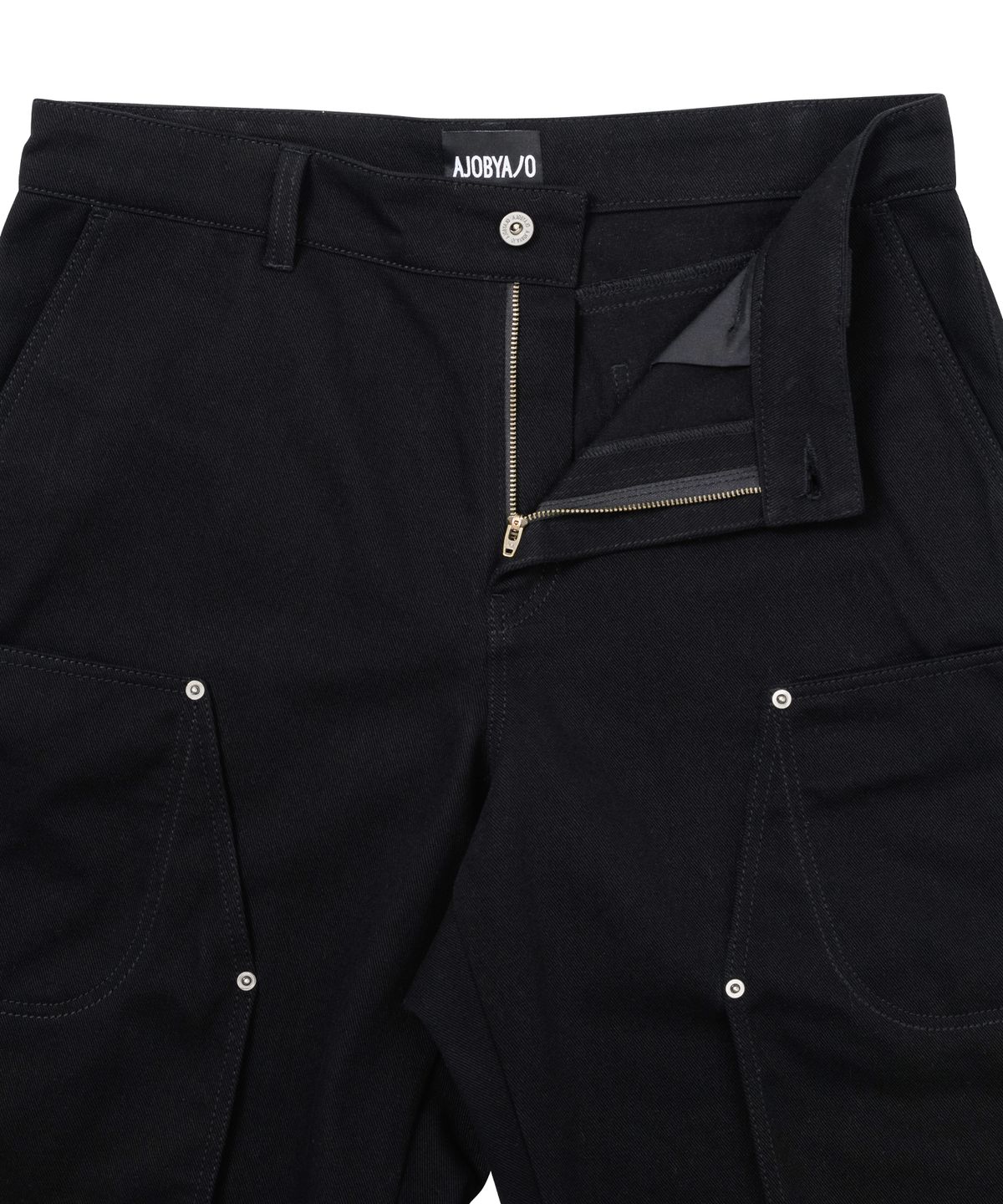 아조바이아조(AJOBYAJO) Double Knee Paneled Shorts [BLACK]