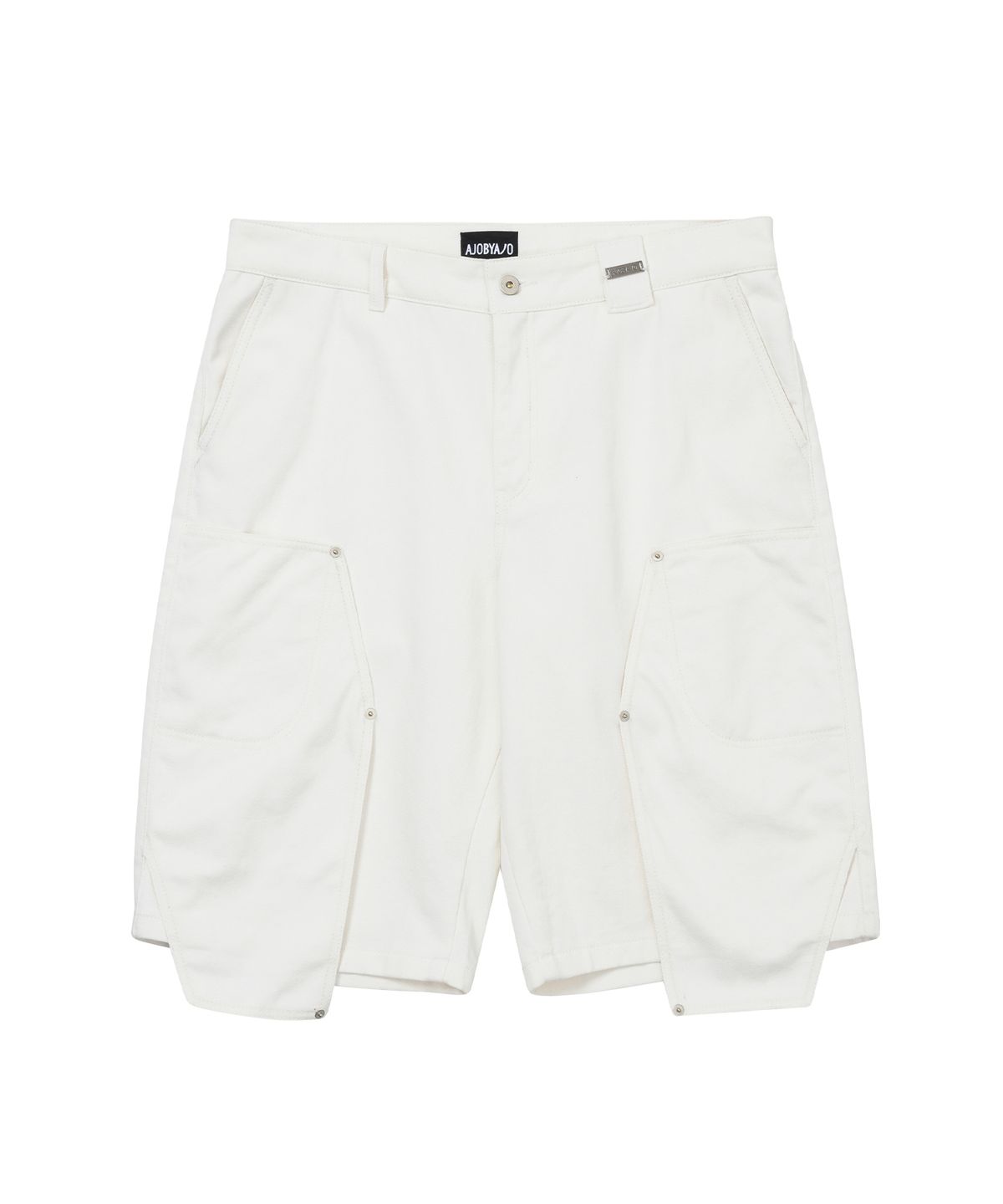 아조바이아조(AJOBYAJO) Double Knee Paneled Shorts [WHITE]