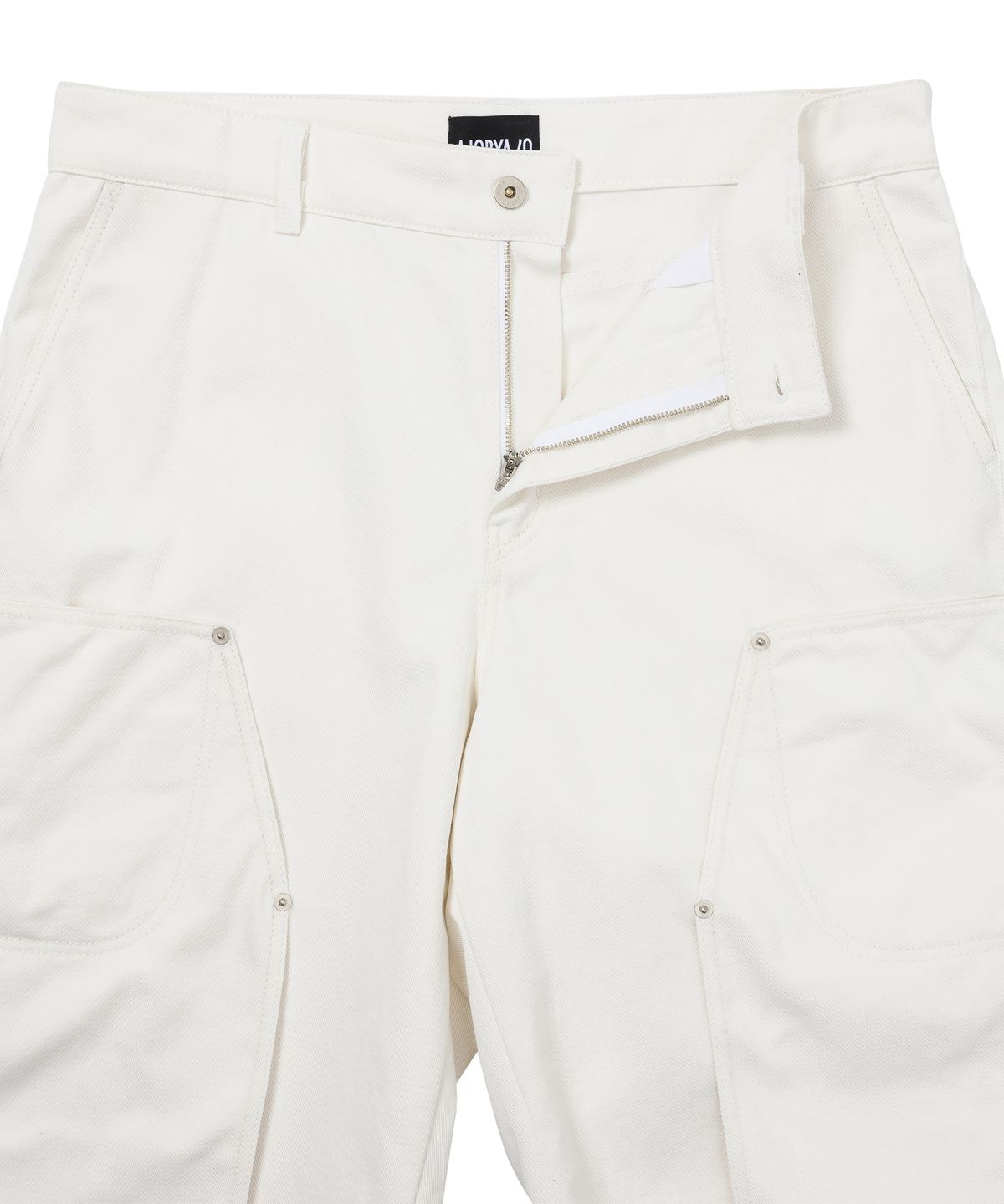 아조바이아조(AJOBYAJO) Double Knee Paneled Shorts [WHITE]