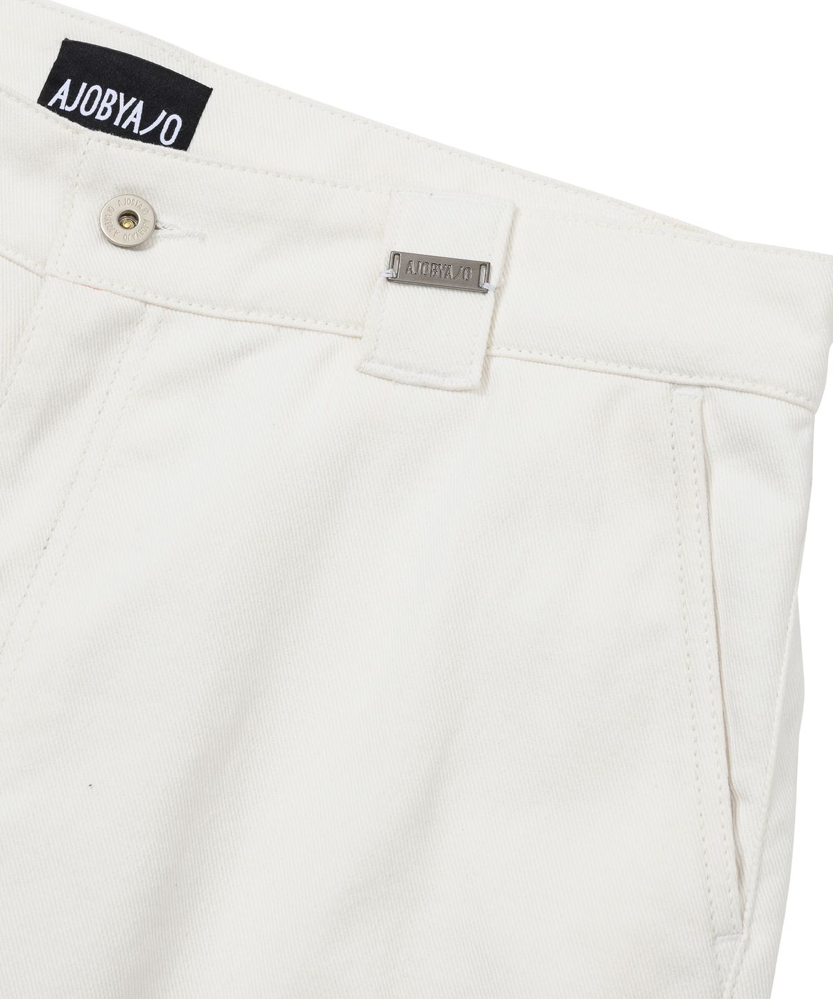 아조바이아조(AJOBYAJO) Double Knee Paneled Shorts [WHITE]