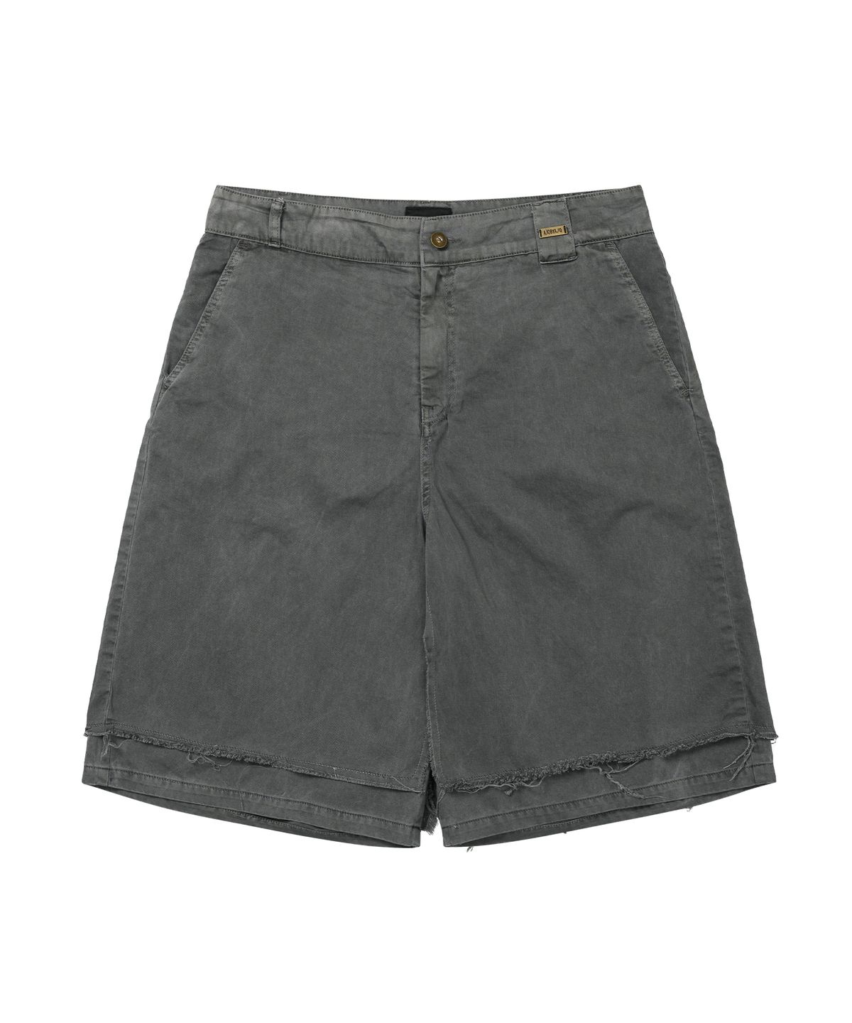 아조바이아조(AJOBYAJO) Washed Layered Skirt Shorts [CHARCOAL]