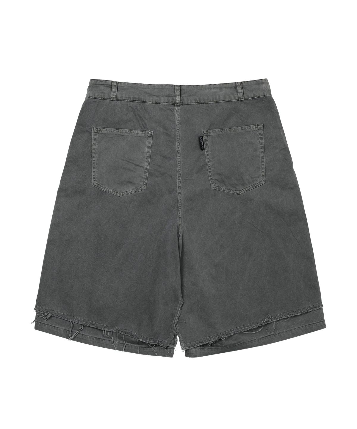 아조바이아조(AJOBYAJO) Washed Layered Skirt Shorts [CHARCOAL]