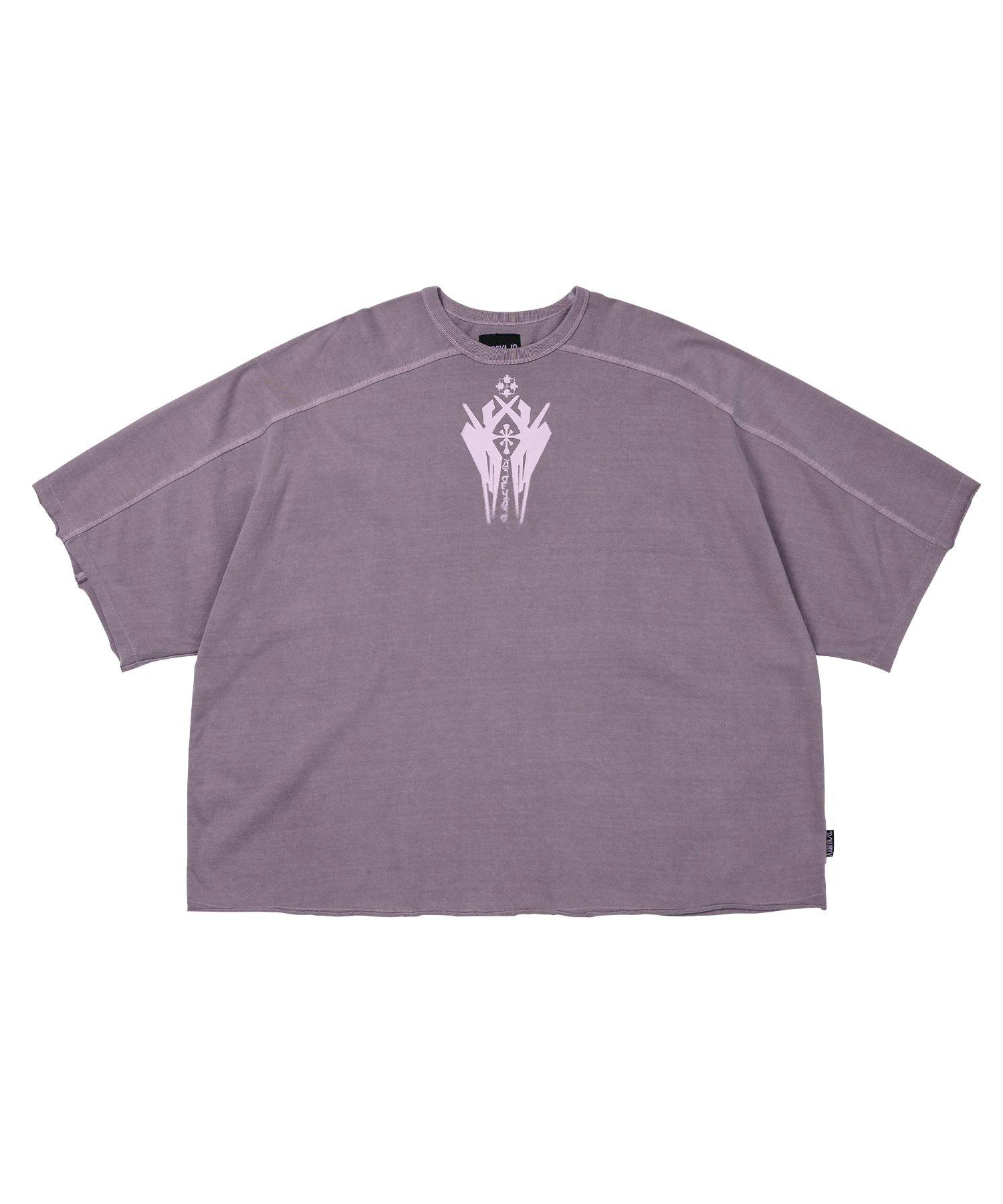 MUSINSA | AJOBYAJO Cross Symbol Washed Raglan T-Shirt [PINK]
