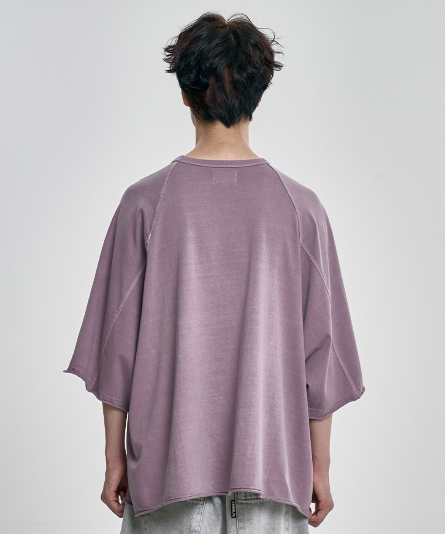 【AJO AJOBYAJO】25SS★ Cross Symbol Washed Raglan T-Shirt MUSINSA | AJOBYAJO Cross Symbol Washed Raglan T-Shirt [PINK]