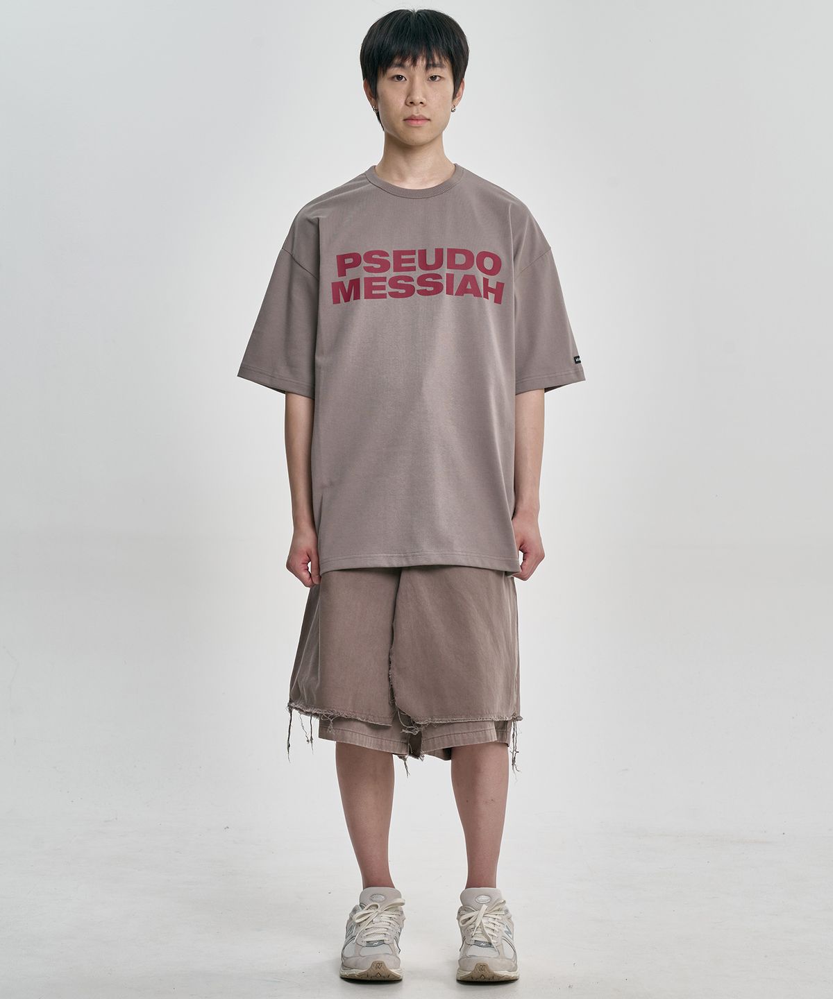아조바이아조(AJOBYAJO) Pseudo Messiah T-Shirt [MOCHA BROWN]