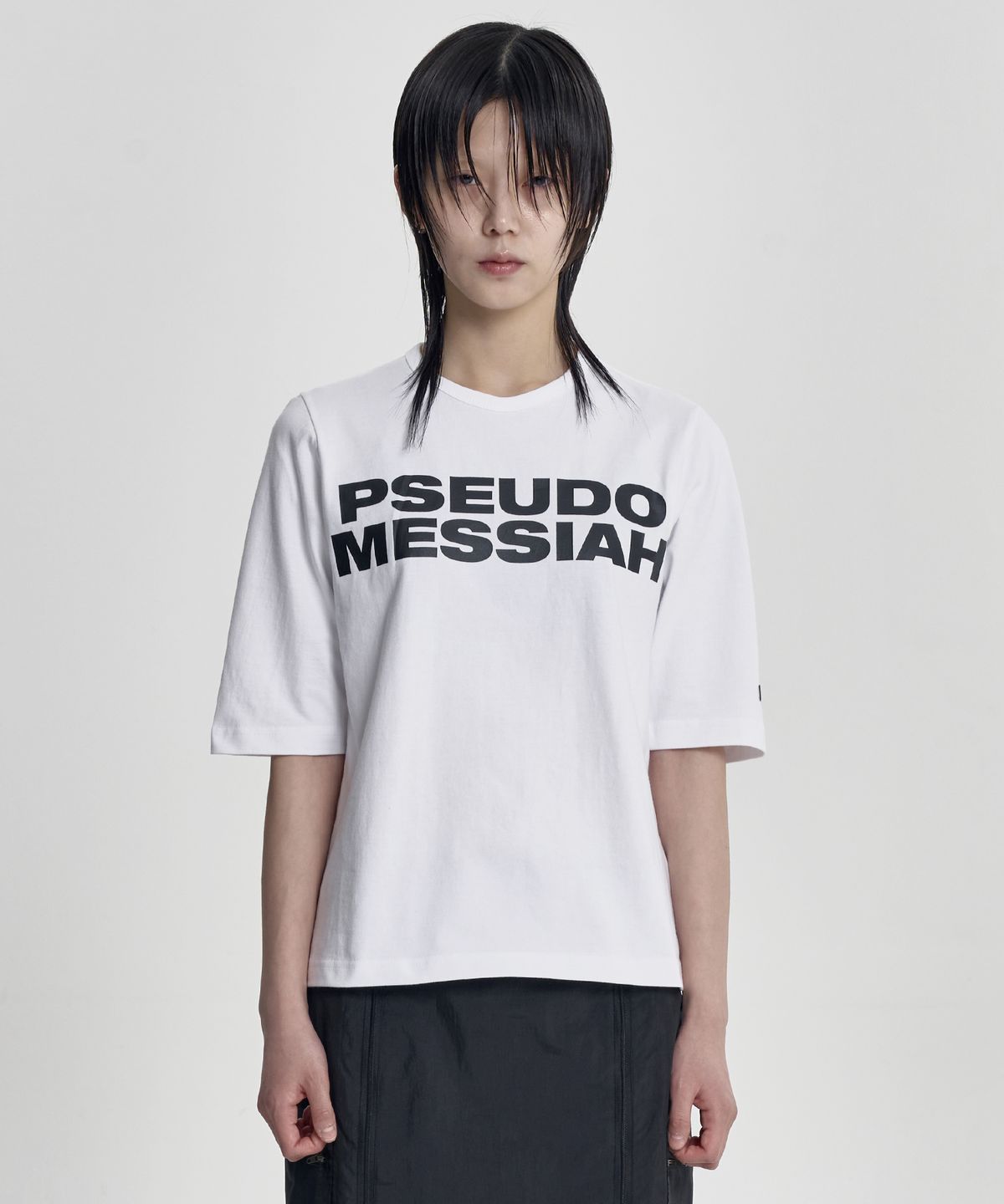 아조바이아조(AJOBYAJO) Pseudo Messiah Mini T-Shirt [WHITE]