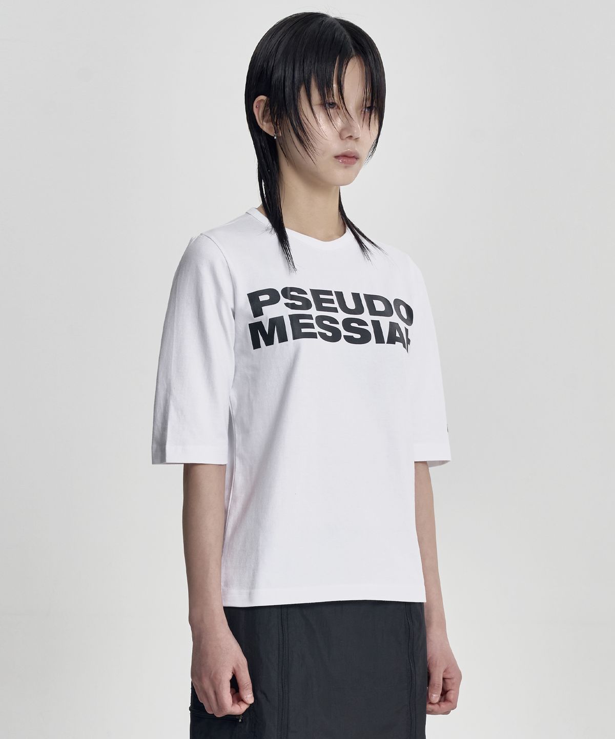 아조바이아조(AJOBYAJO) Pseudo Messiah Mini T-Shirt [WHITE]