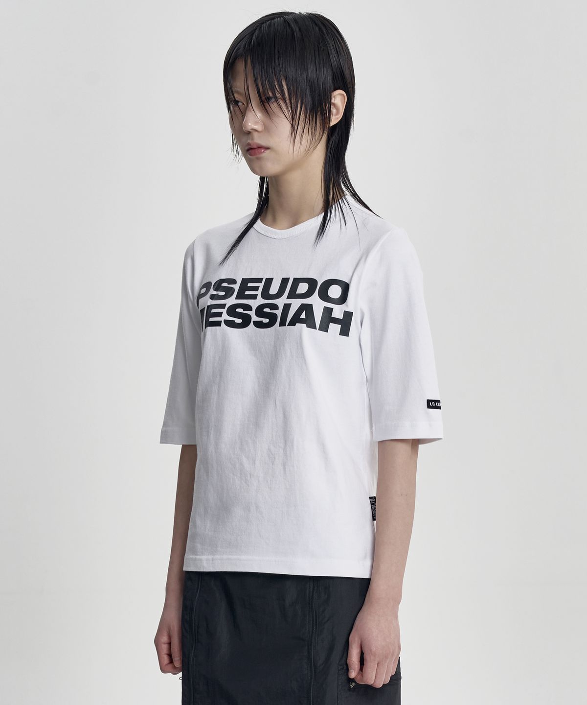 아조바이아조(AJOBYAJO) Pseudo Messiah Mini T-Shirt [WHITE]