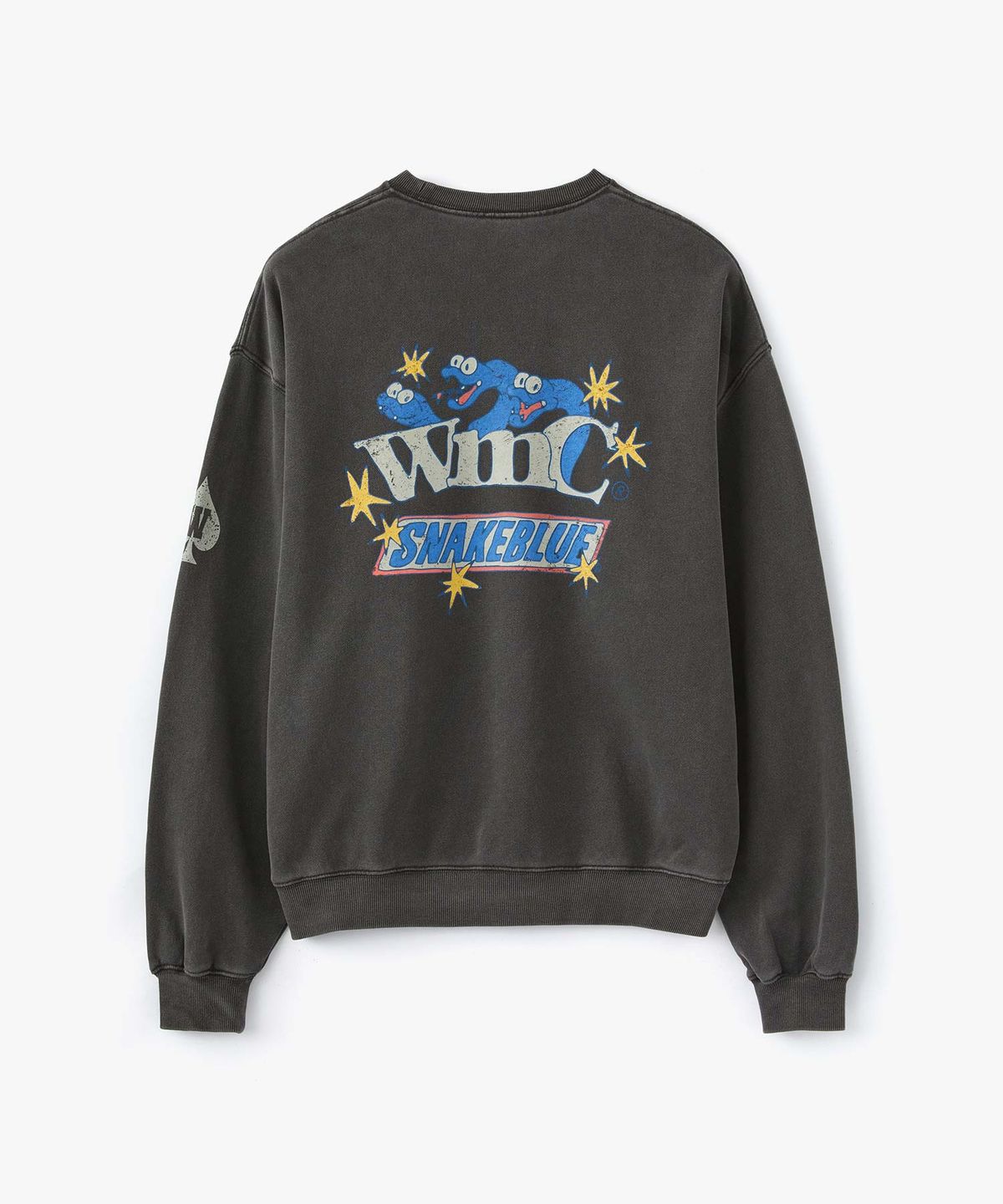 더블유엠씨(WMC) 스네이크 블루 맨투맨_CHARCOAL GREY