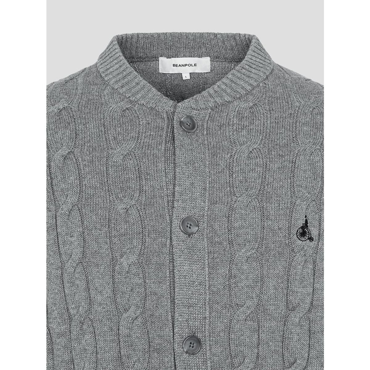 빈폴 멘(BEANPOLE MEN) 케이블 라운드 카디건  그레이 (BC515AC113)
