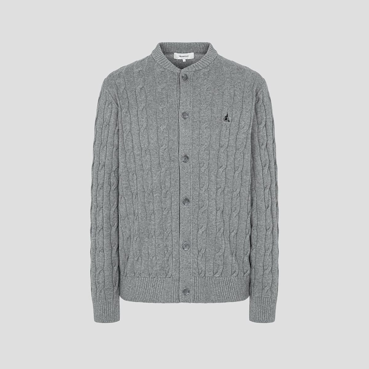 빈폴 멘(BEANPOLE MEN) 케이블 라운드 카디건  그레이 (BC515AC113)
