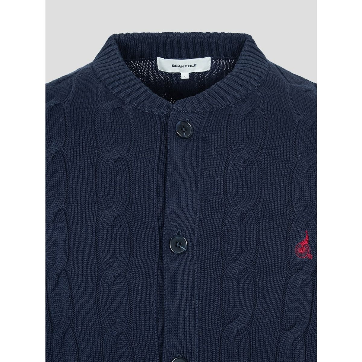 빈폴 멘(BEANPOLE MEN) 케이블 라운드 카디건  네이비 (BC515AC11R)