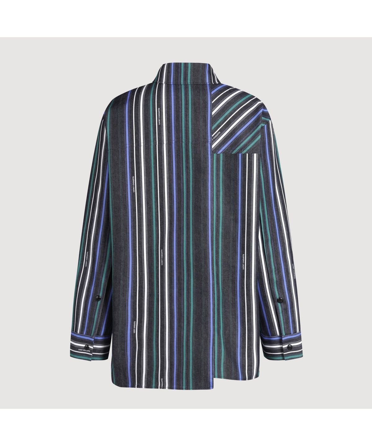 럭키슈에뜨(LUCKY CHOUETTE) Striped Printed Shirt-type Jumper (multi color) LFUAS25120XXX