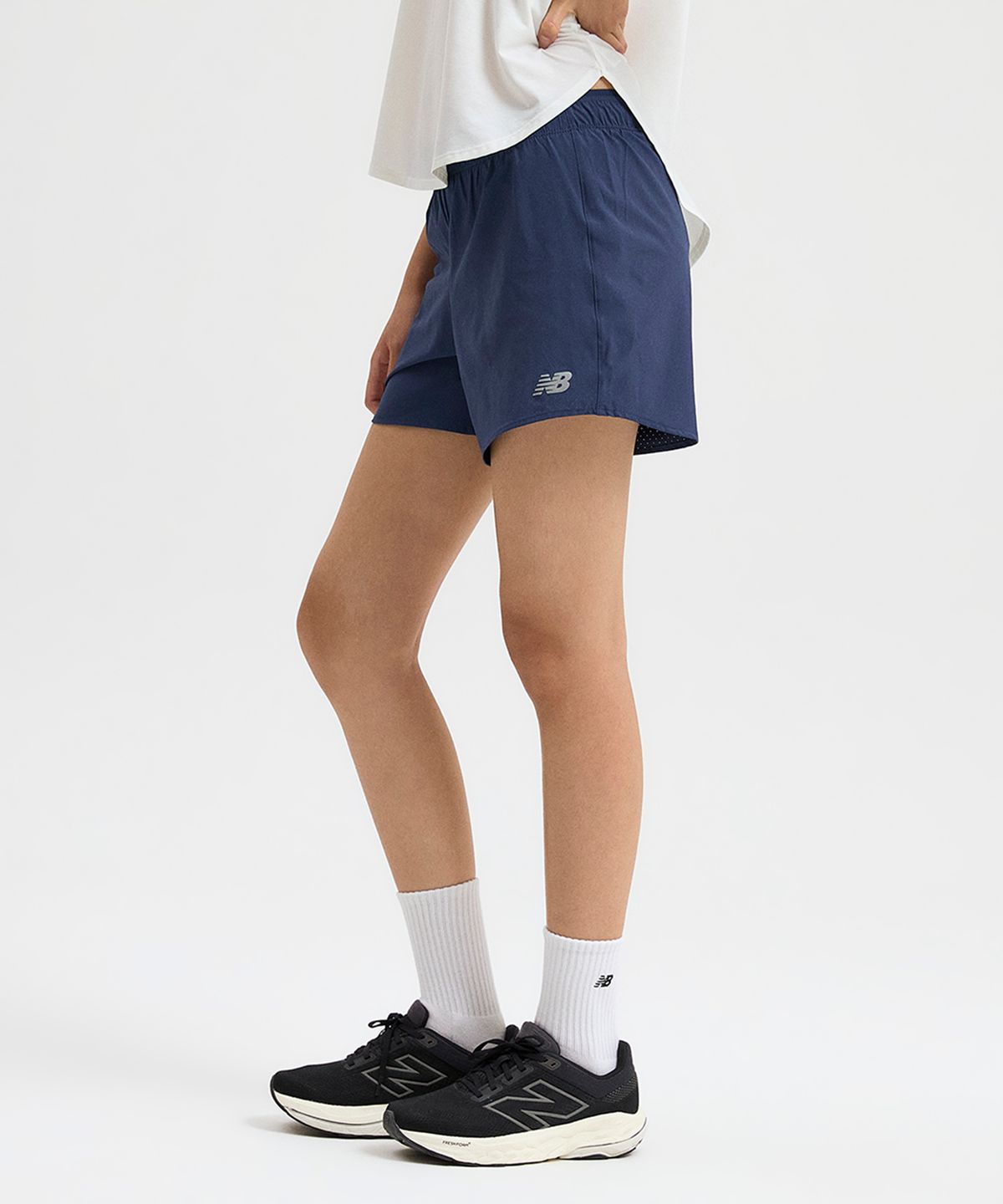 뉴발란스(NEW BALANCE) NBNVG36212 / WOMEN RC 쇼츠 5인치 (NAVY)