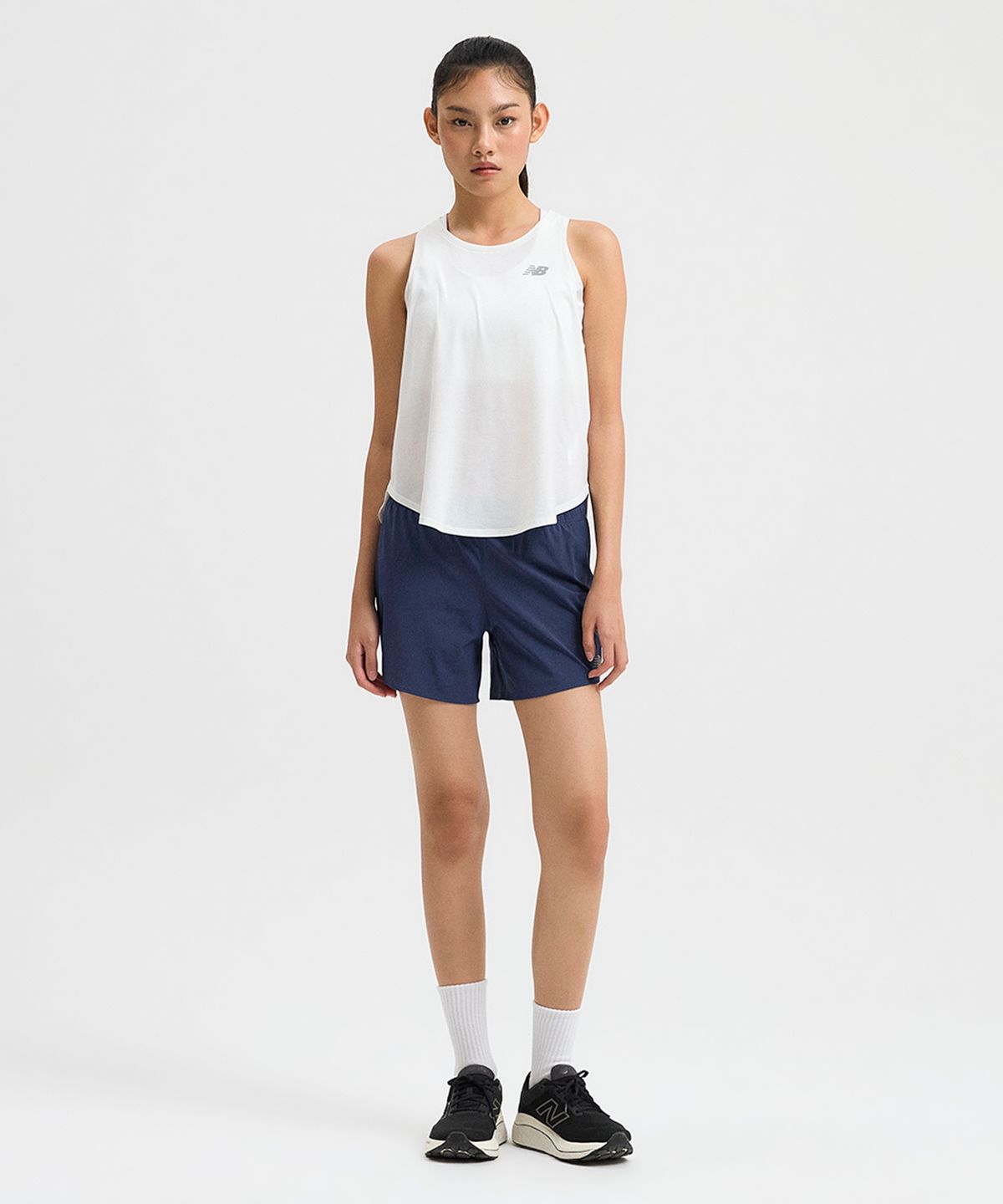 뉴발란스(NEW BALANCE) NBNVG36212 / WOMEN RC 쇼츠 5인치 (NAVY)