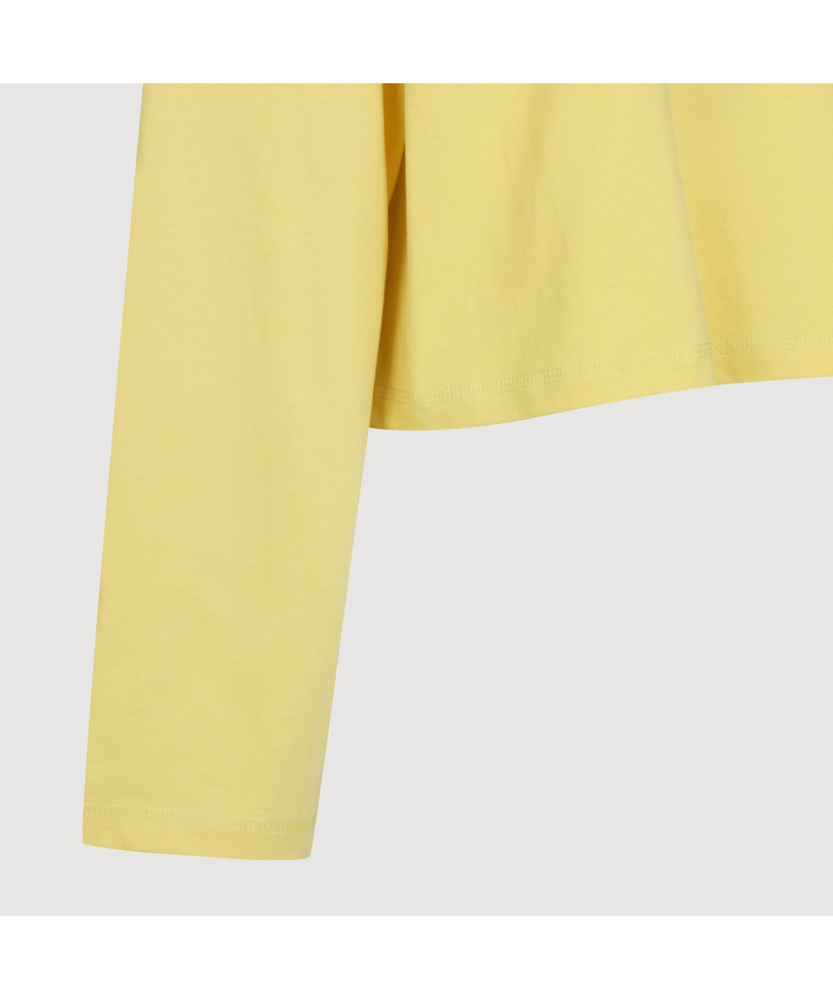 럭키슈에뜨(LUCKY CHOUETTE) Printed Cropped Long-sleeved T-shirt (yellow) LFTAS25170YEX