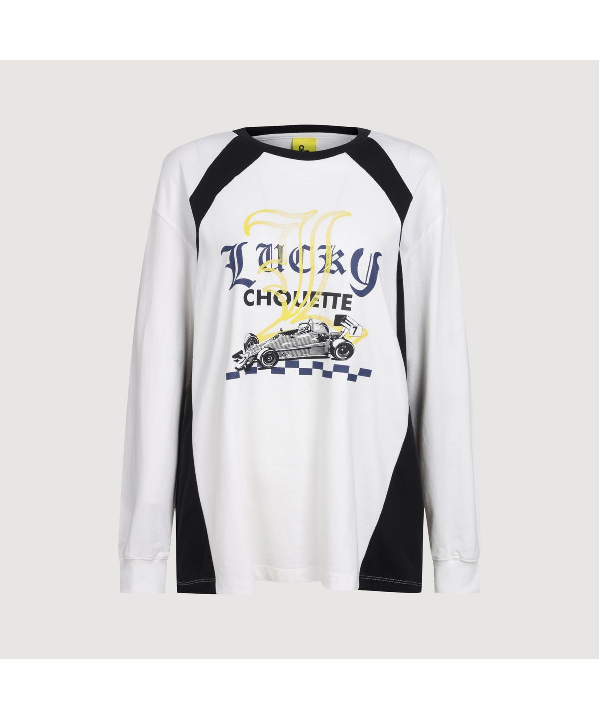 럭키슈에뜨(LUCKY CHOUETTE) Coloring Point Long-sleeve T-shirt  (white) LFTAS25130WHX