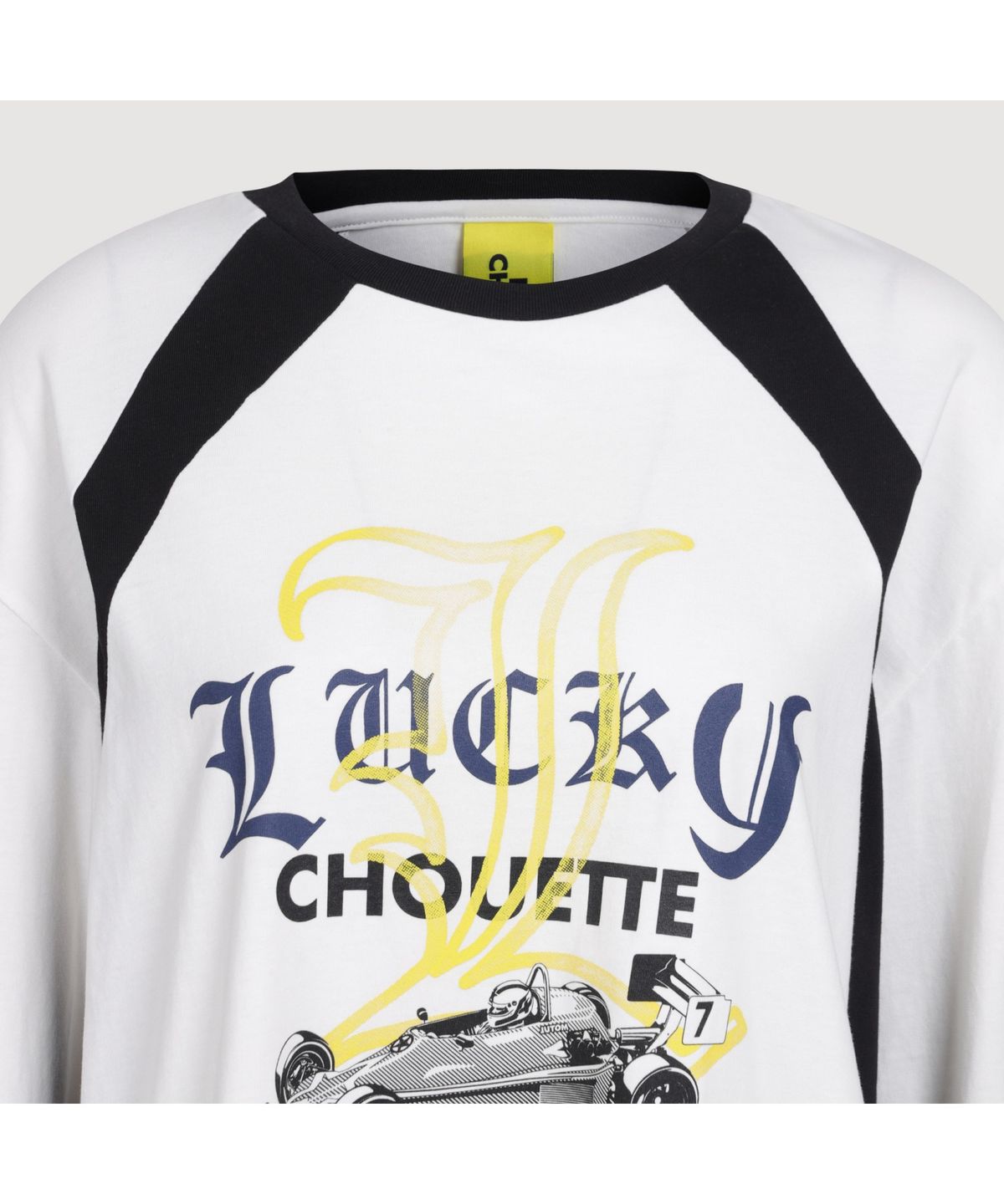 럭키슈에뜨(LUCKY CHOUETTE) Coloring Point Long-sleeve T-shirt  (white) LFTAS25130WHX