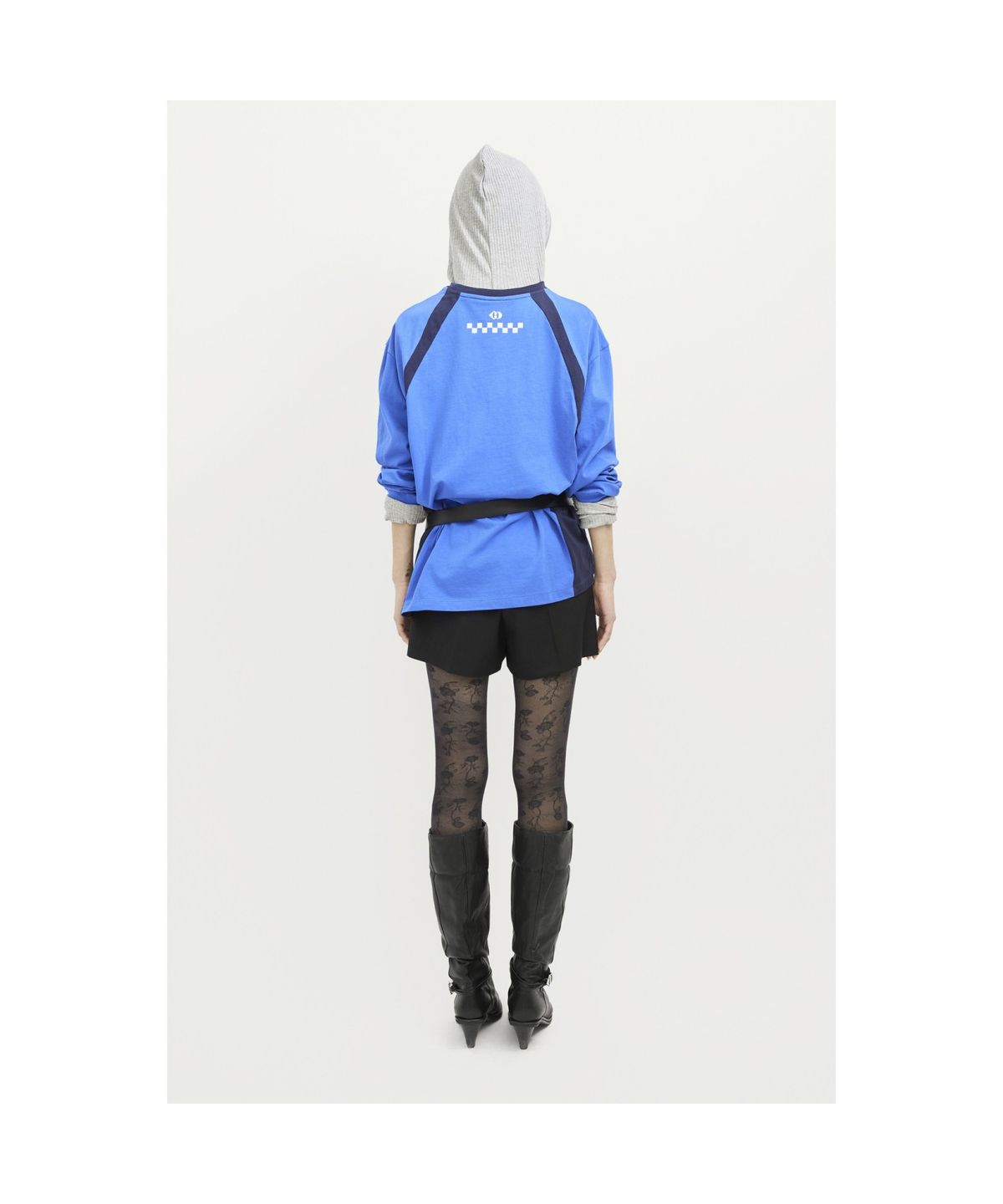 럭키슈에뜨(LUCKY CHOUETTE) Coloring Point Long-sleeve T-shirt (blue) LFTAS25130BUX