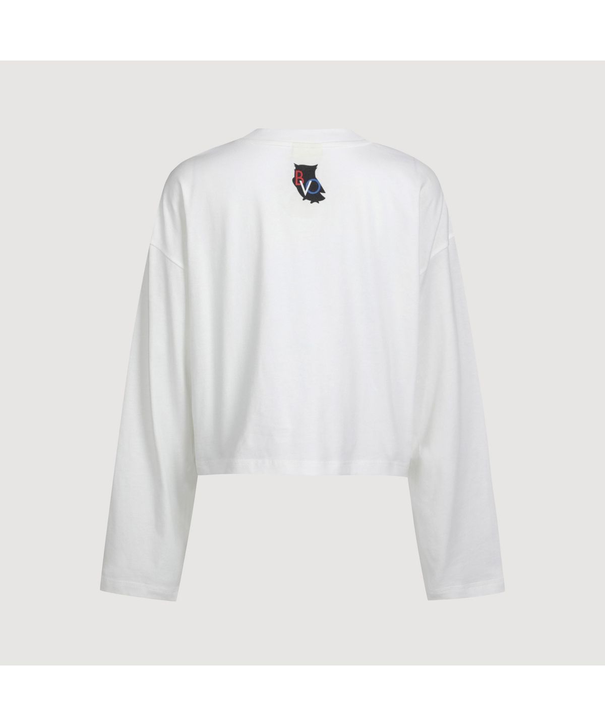 럭키슈에뜨(LUCKY CHOUETTE) Printed Cropped Long-sleeved T-shirt  (white) LFTAS25170WHX