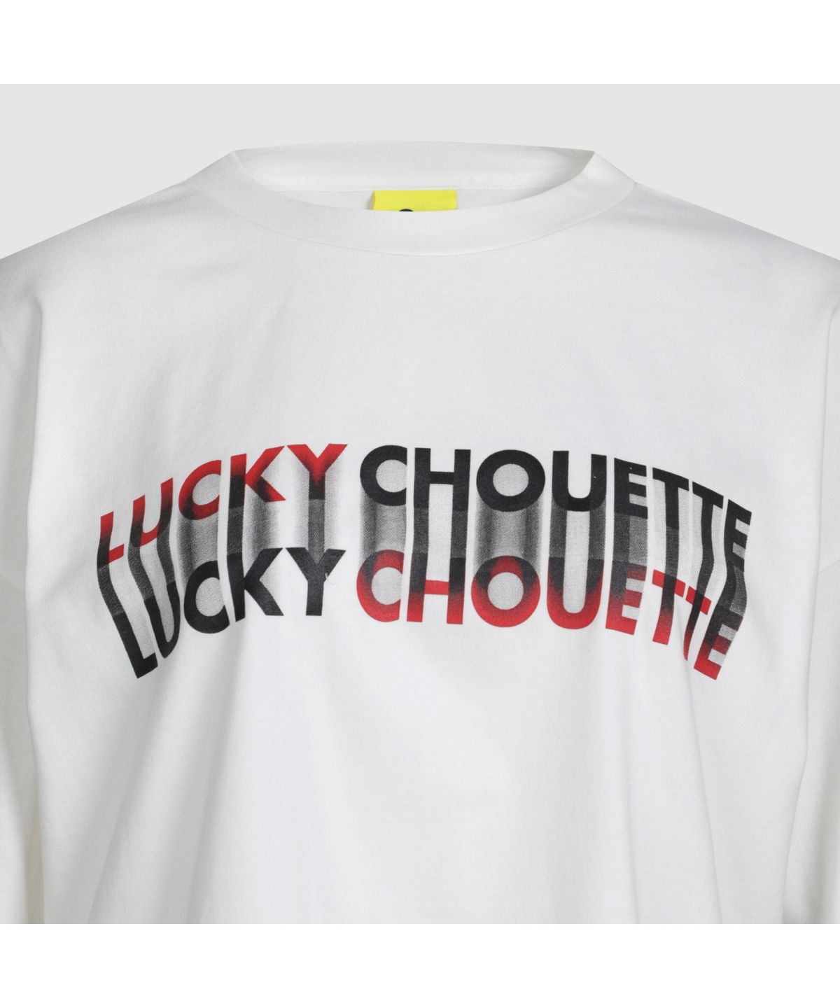 럭키슈에뜨(LUCKY CHOUETTE) Printed Cropped Long-sleeved T-shirt  (white) LFTAS25170WHX