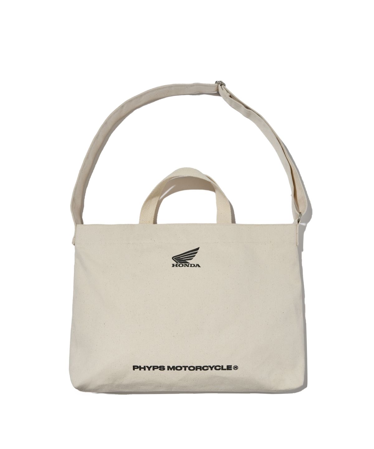 핍스 모터사이클(PHYPS MOTORCYCLE) Honda Strap Canvas Bag_Ivory