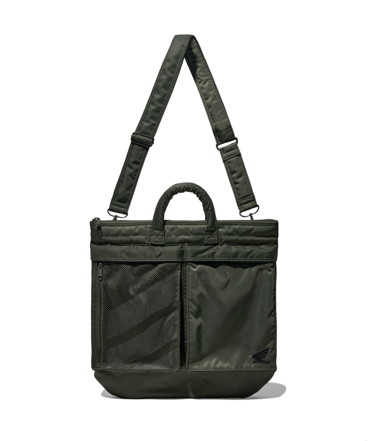 핍스 모터사이클(PHYPS MOTORCYCLE) [2-WAY] Honda Multi Pocket Helmet Bag_Khaki