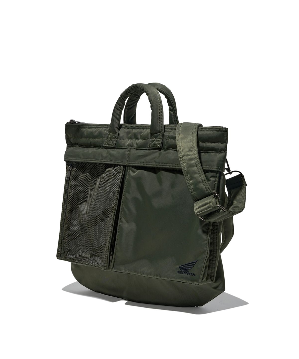 핍스 모터사이클(PHYPS MOTORCYCLE) [2-WAY] Honda Multi Pocket Helmet Bag_Khaki