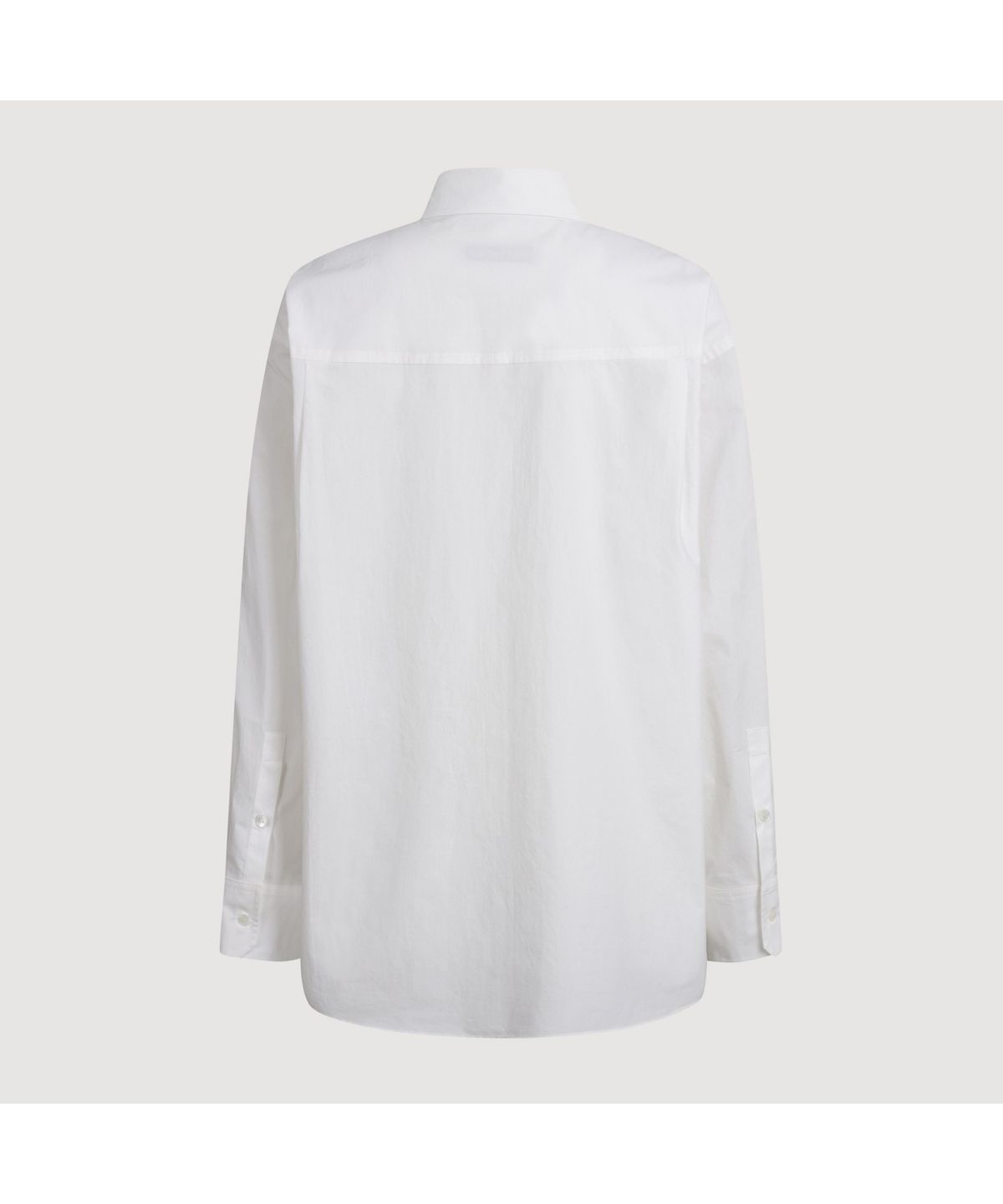 럭키슈에뜨(LUCKY CHOUETTE) Embroidery Point Cotton Shirt Blouse (white) LFSAM25120WHX