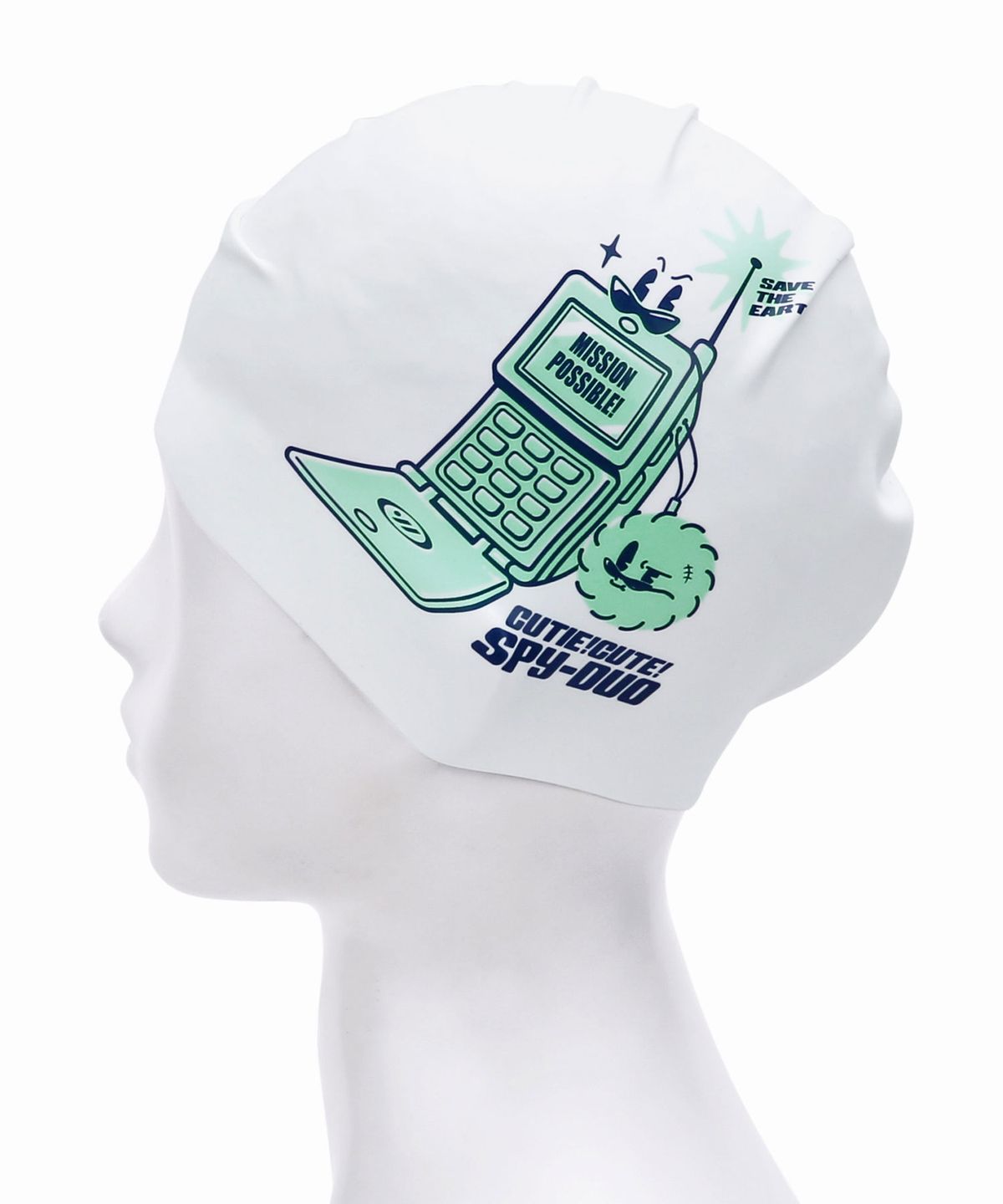 스웨이브(SWAVE) Y2K 스파이듀오 실리콘수모 민트 화이트 (SW-CS108)